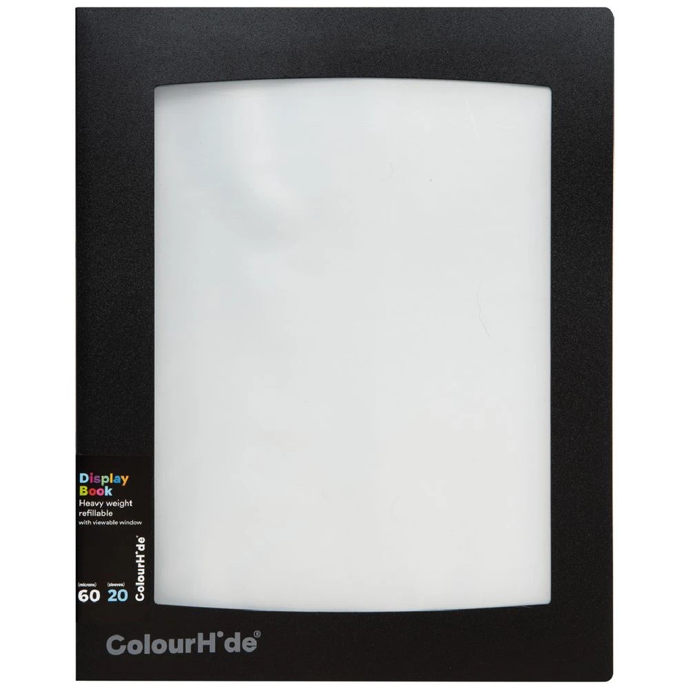 1 ColourHide Insert Cover Display Book  20 Sheets Black, 1 of 2