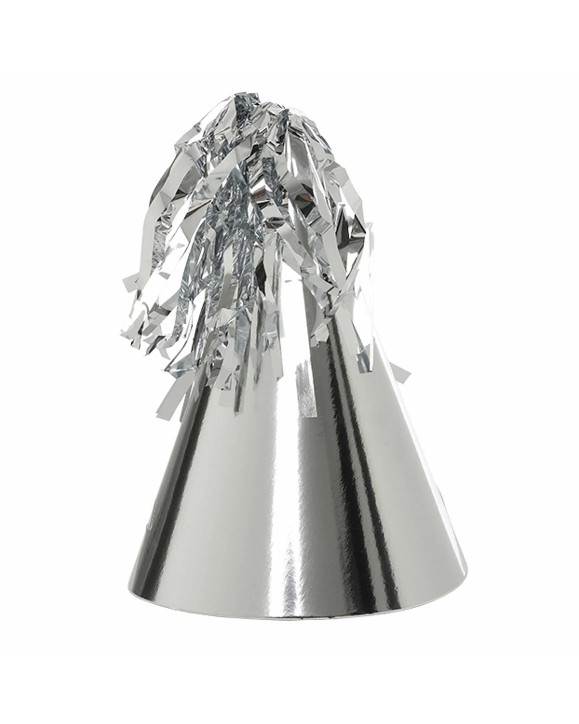 1 Five Star Metallic Tassel Topper Party Hats Pack of 10 - Silver, 1 of 1