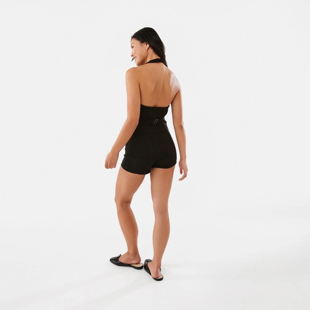 6 Micro Bengaline Shorts Black, 6 of 8