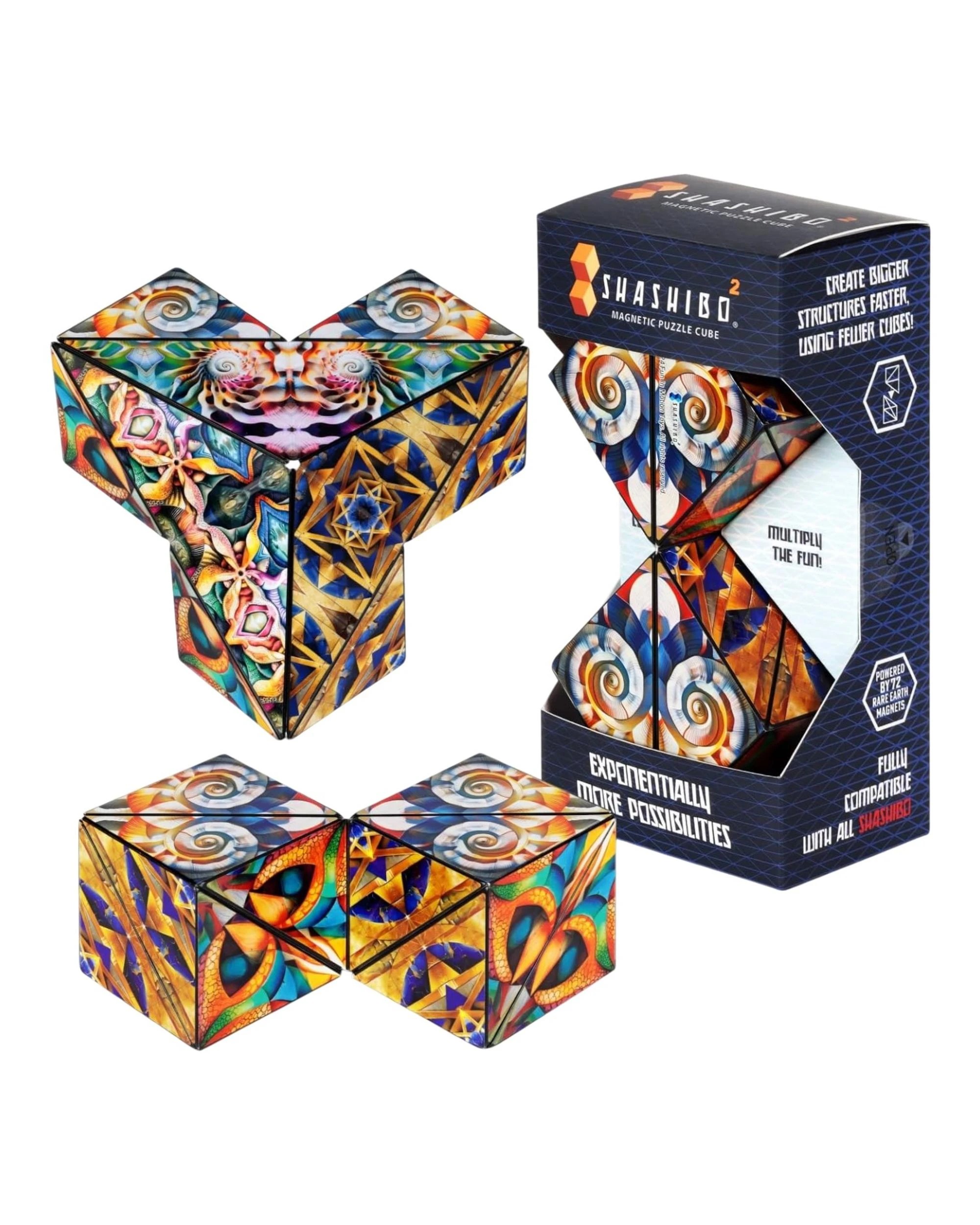 1 Shashibo Squared Shape Shifting Box Atlantis Magnetic Puzzle Cube, 1 of 3