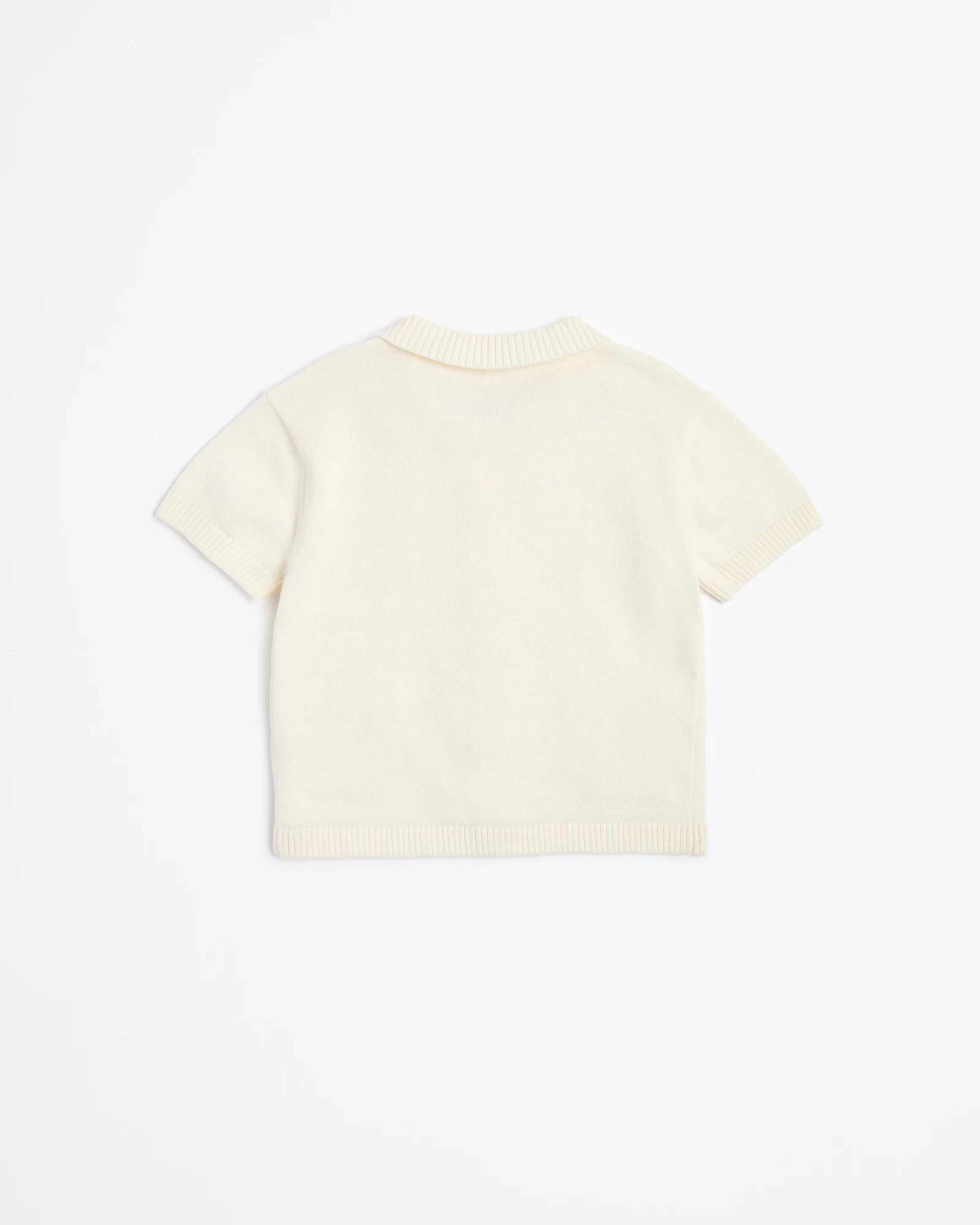 3 Target Baby Organic Cotton Pointelle Knit Shirt CREAM, 3 of 3