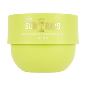 OXX Fragrance Sun Rays Summer Solstice Body Butter 240ml - Mango, Coconut and Amber