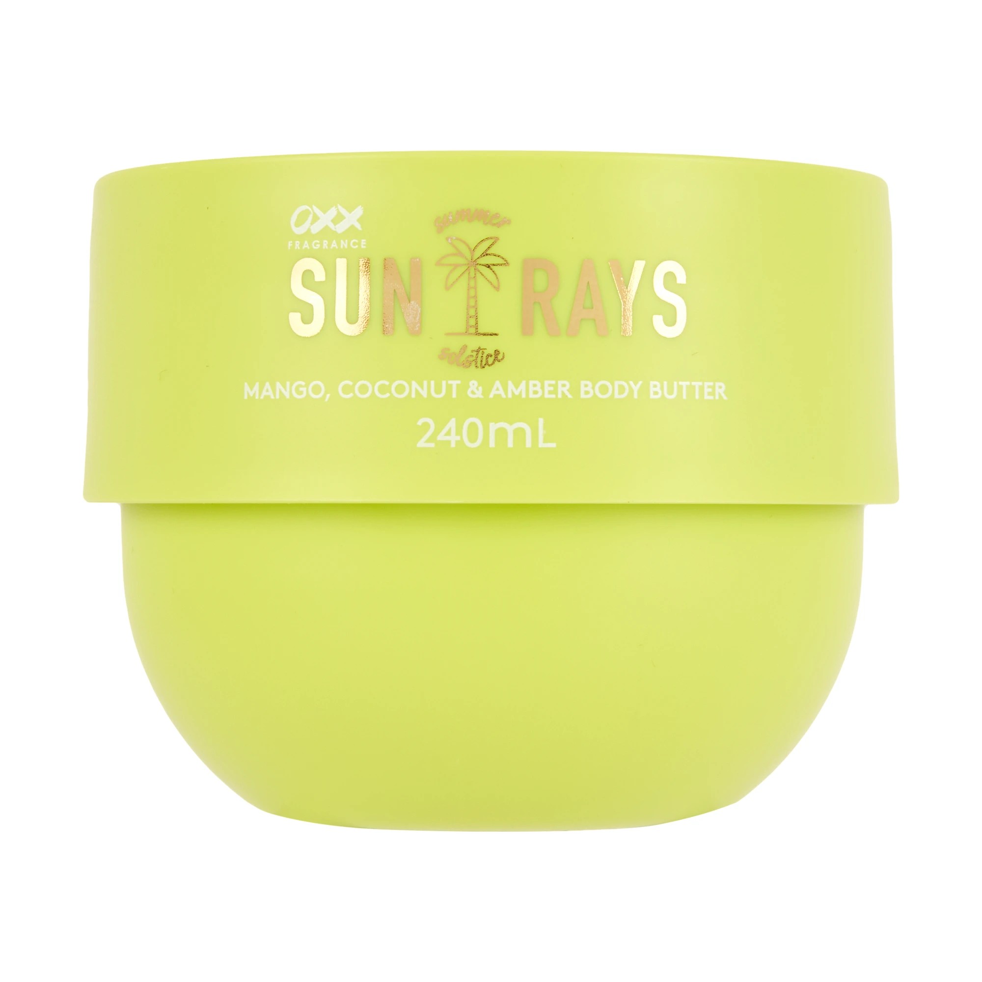 1 OXX Fragrance Sun Rays Summer Solstice Body Butter 240ml - Mango, Coconut and Amber, 1 of 4