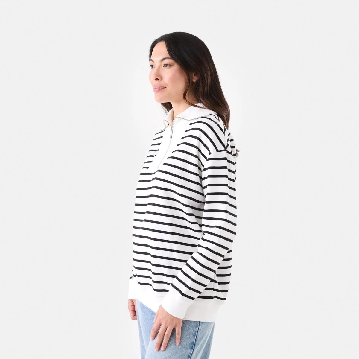2 Long Sleeve Quarter Zip Sweatshirt Lucy Str W, 2 of 5