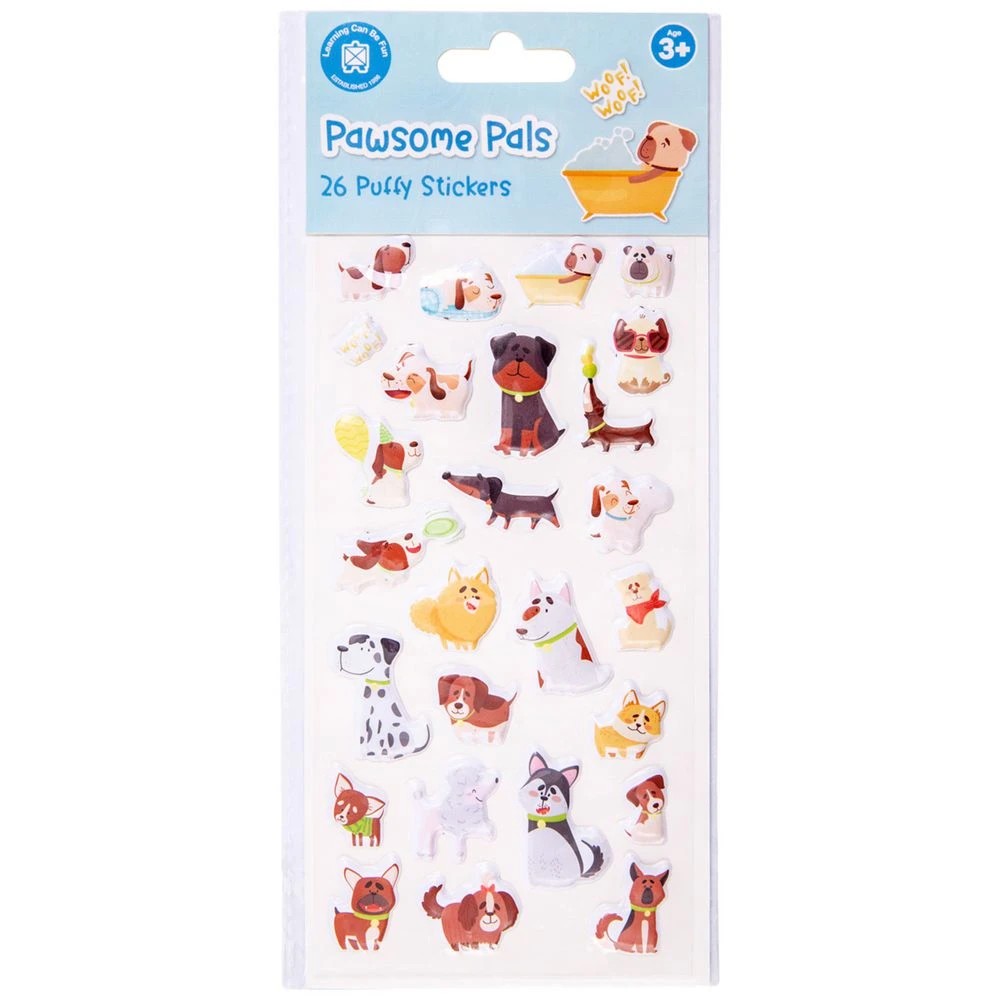 1 Learning Can Be Fun Pawsome Pals Puffy Stickers, 1 of 3
