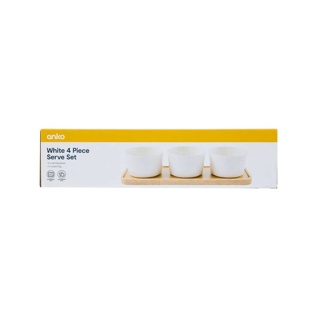 5 4 Piece White Serve Set, 5 of 5