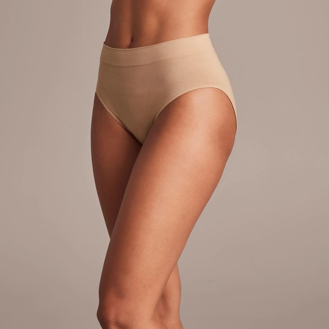 1 Target 2 Pack Cotton Seamfree Midi Briefs LATTE BROWN, 1 of 6