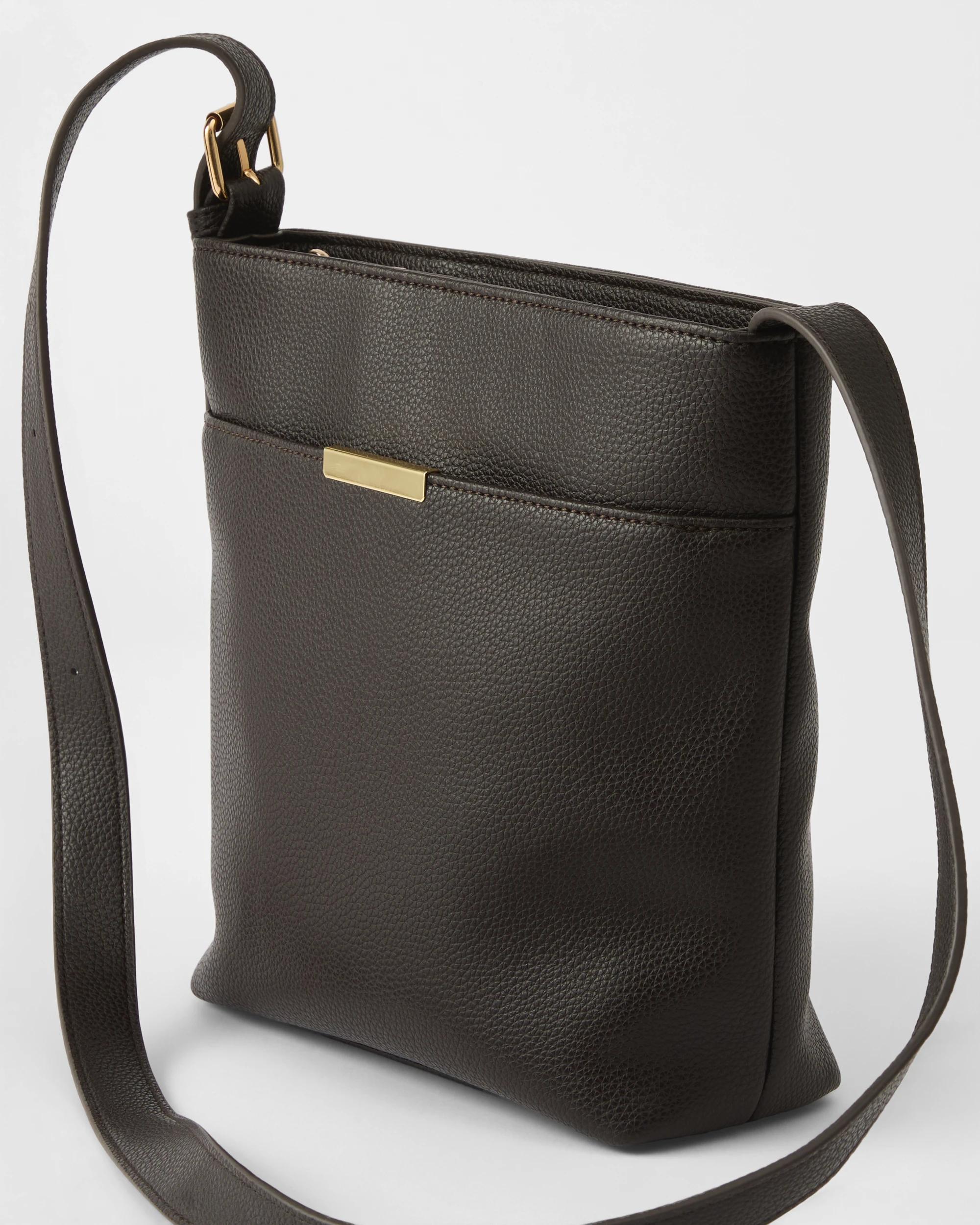 2 Messenger Crossbody Bag Deep Fudge, 2 of 7