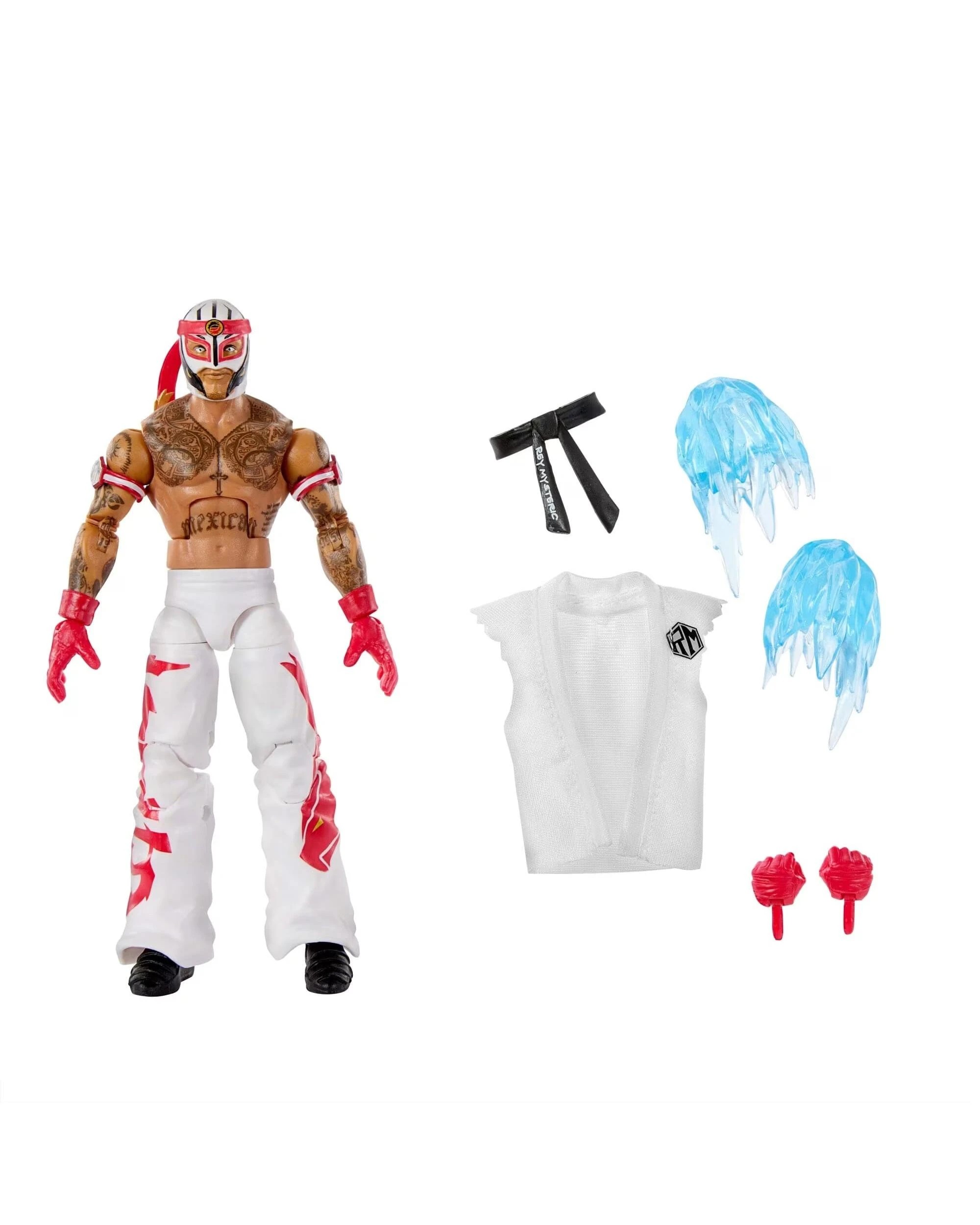 2 WWE x Street Fighter Rey Mysterio as Ryu Action Figure, 2 of 6