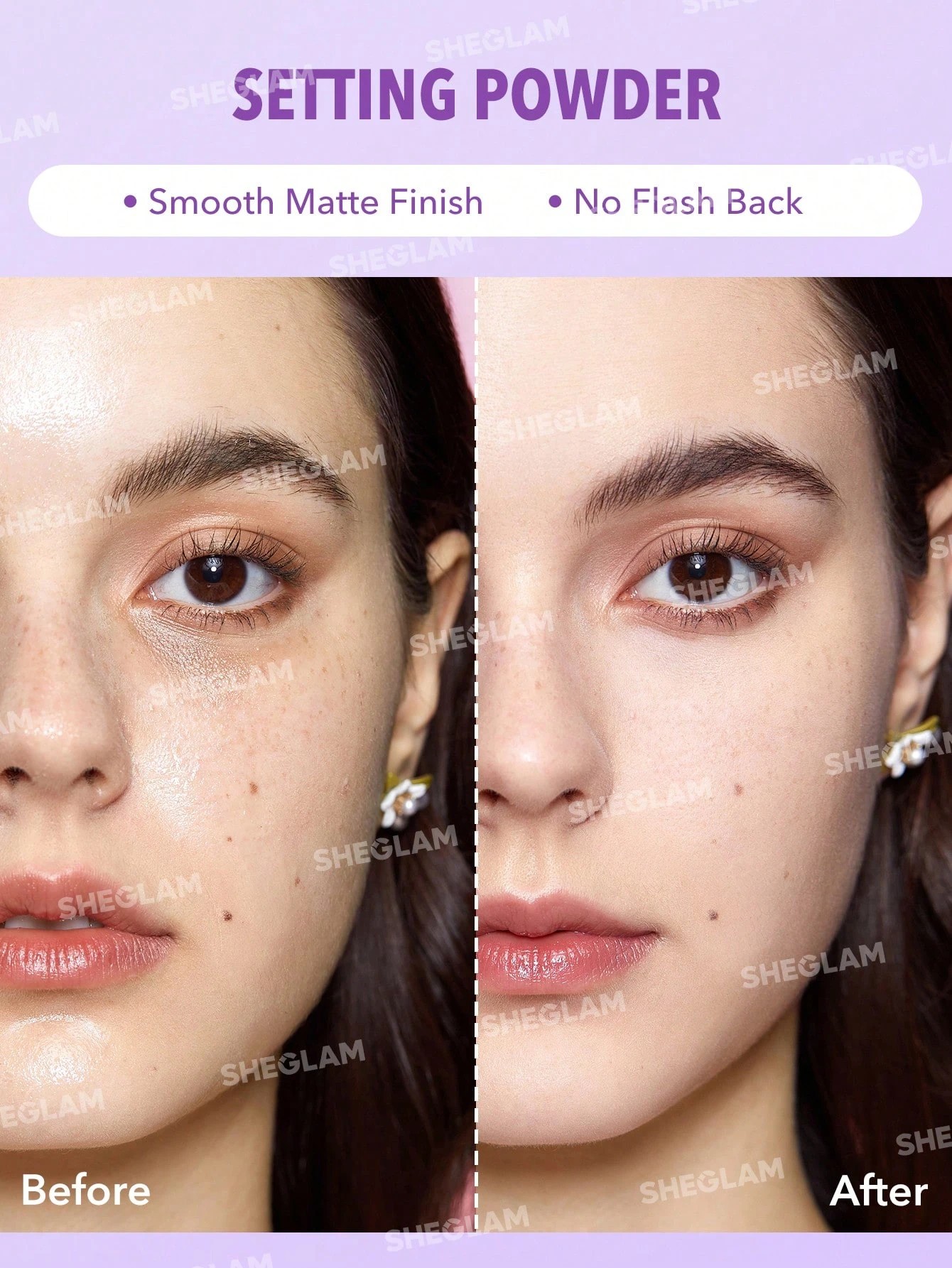 4 SHEGLAM Insta-Ready Face & Under Eye Setting Powder Duo - Taro, 4 of 7