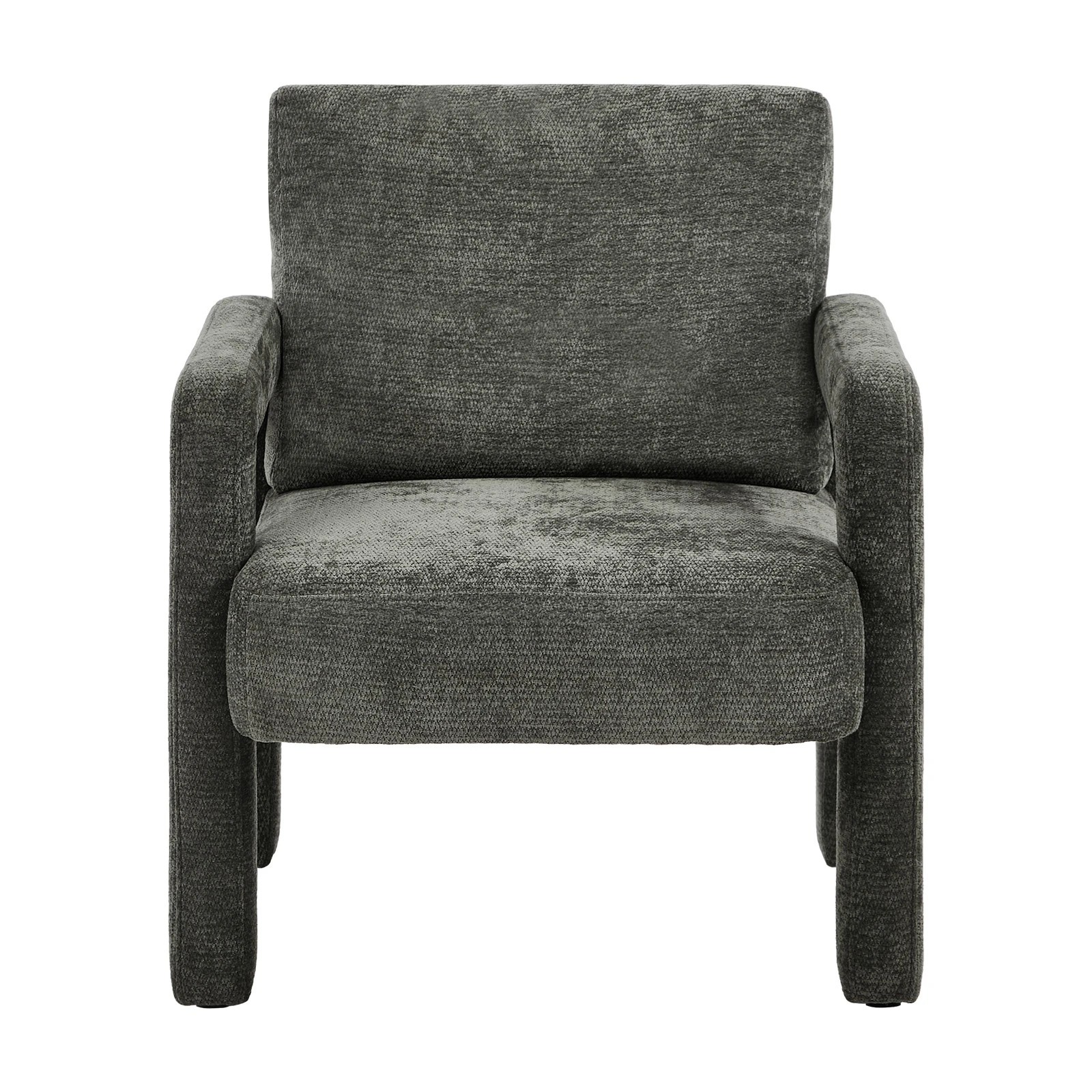 5 Oikiture 2x Armchair Velvet Accent Chairs 1 Seater Lounge Sofa Chair - Grey, 5 of 9