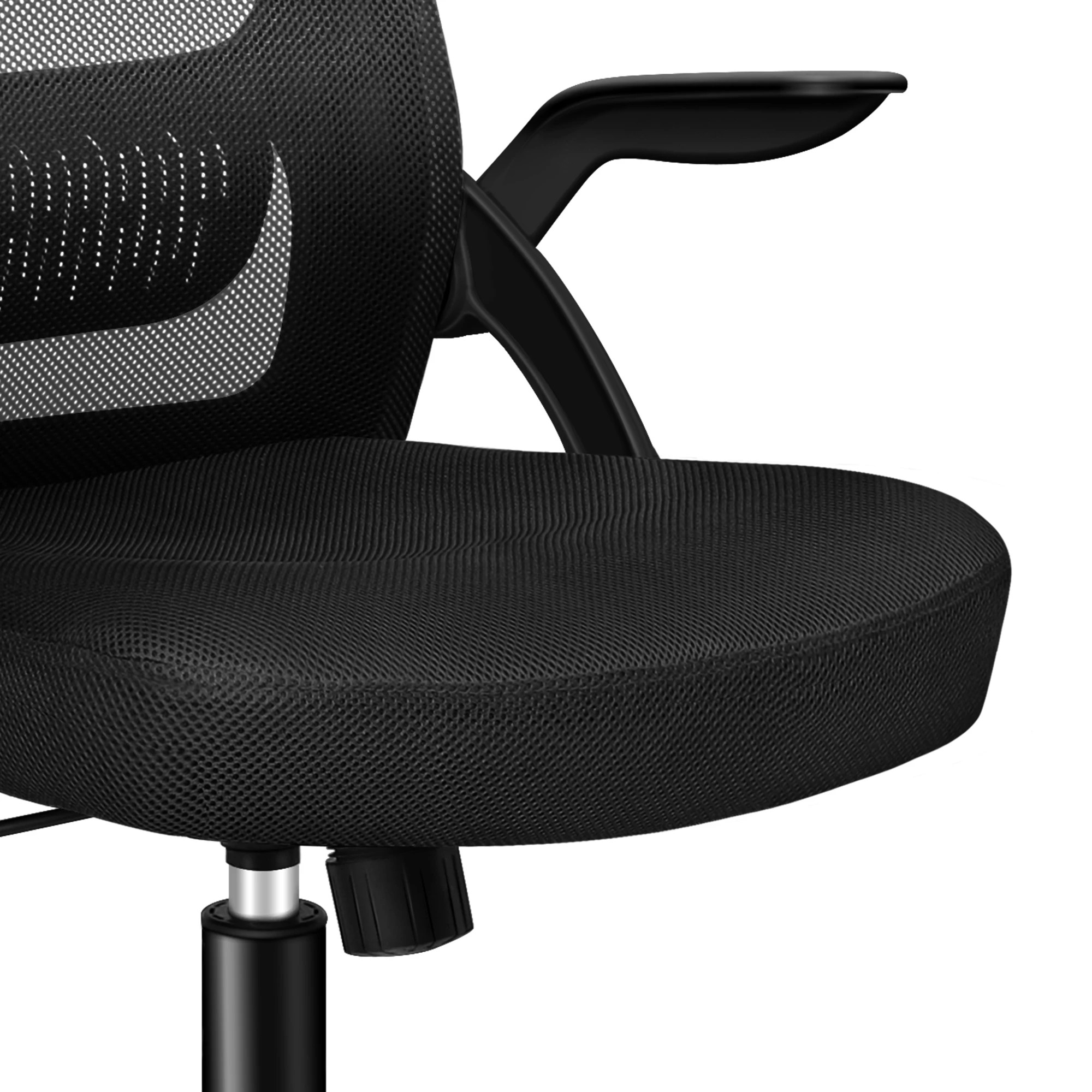 8 Alfordson Mesh Office Chair Fabric Seat Tilt Gaming - Black, 8 of 9