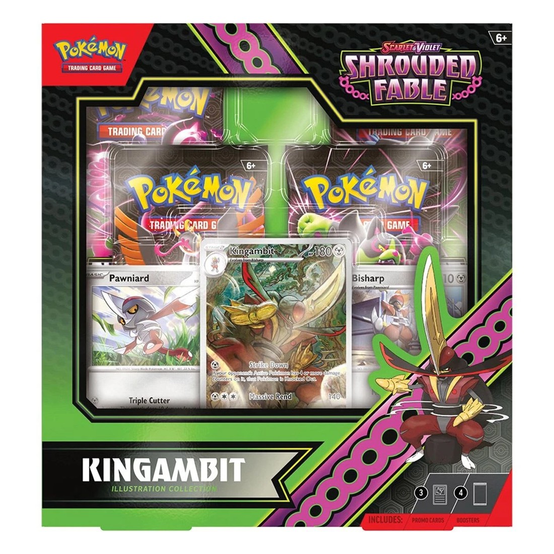 2 Pokemon Trading Card Game: Scarlet & Violet Shrouded Fable Kingambit Illustration Collection, 2 of 5