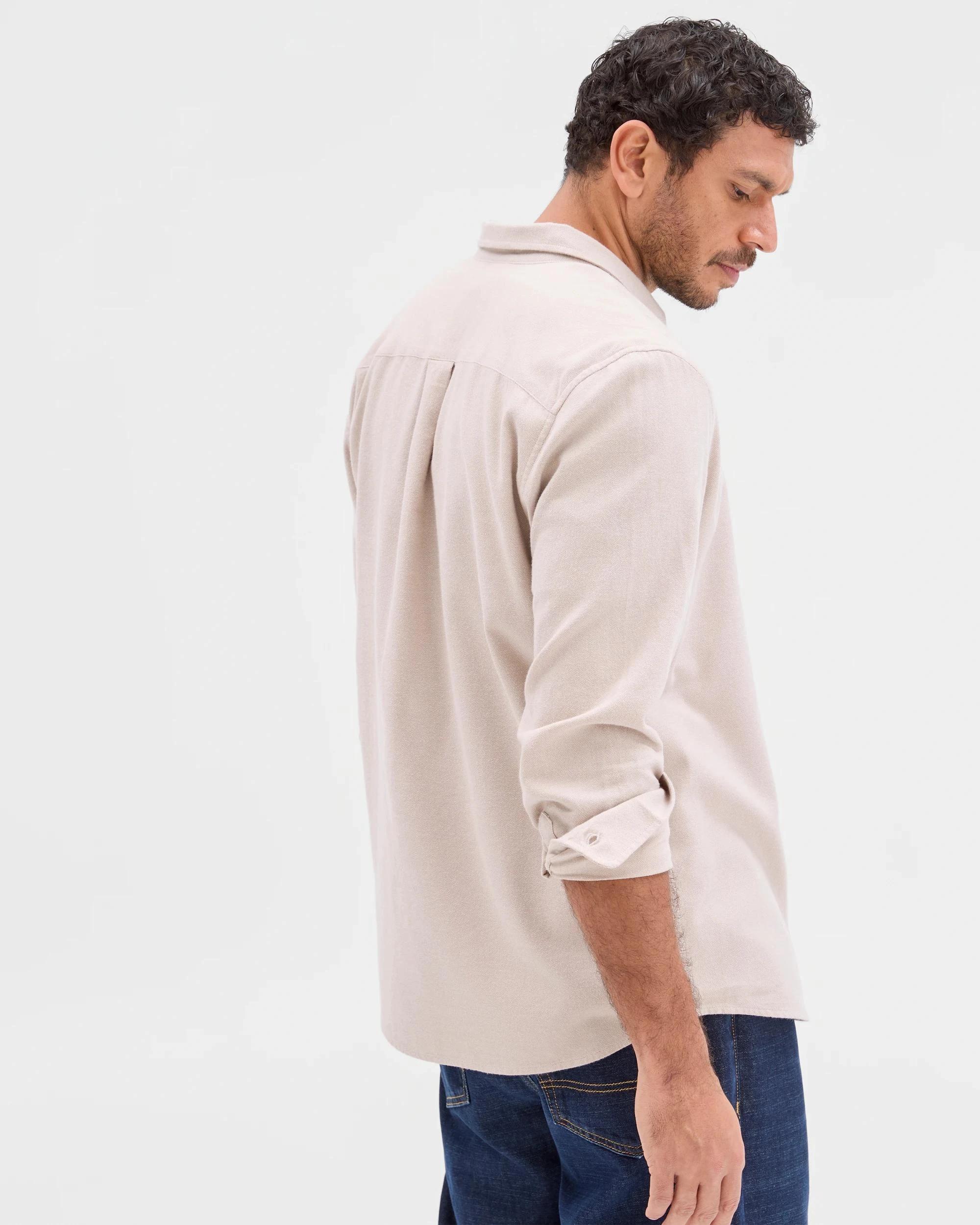 6 Target Australian Cotton Long Sleeve Oxford Shirt STONE, 6 of 6