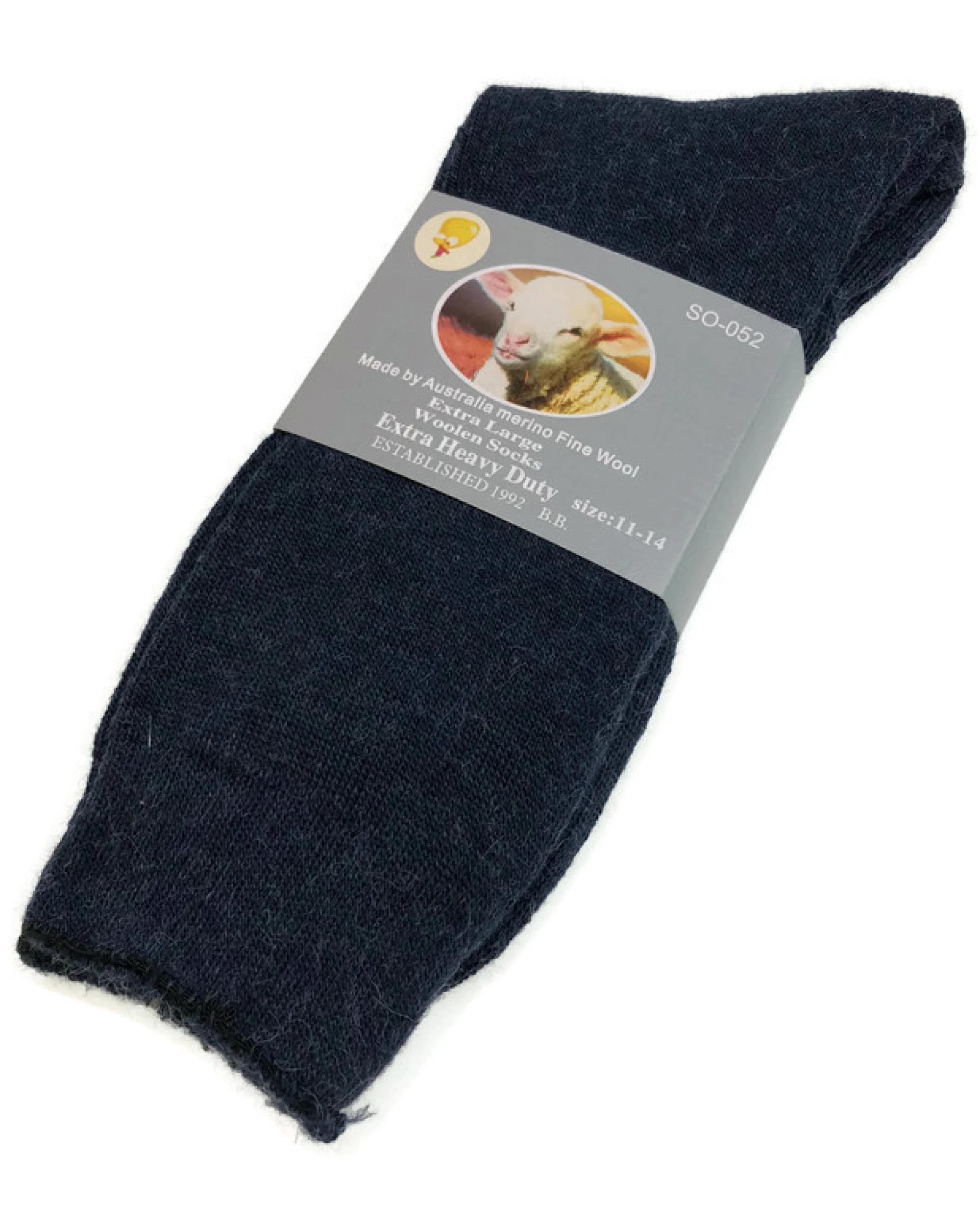 1 BR Home 1 Pair Merino Wool Blend Work Socks in Navy 7-11 , 1 of 7