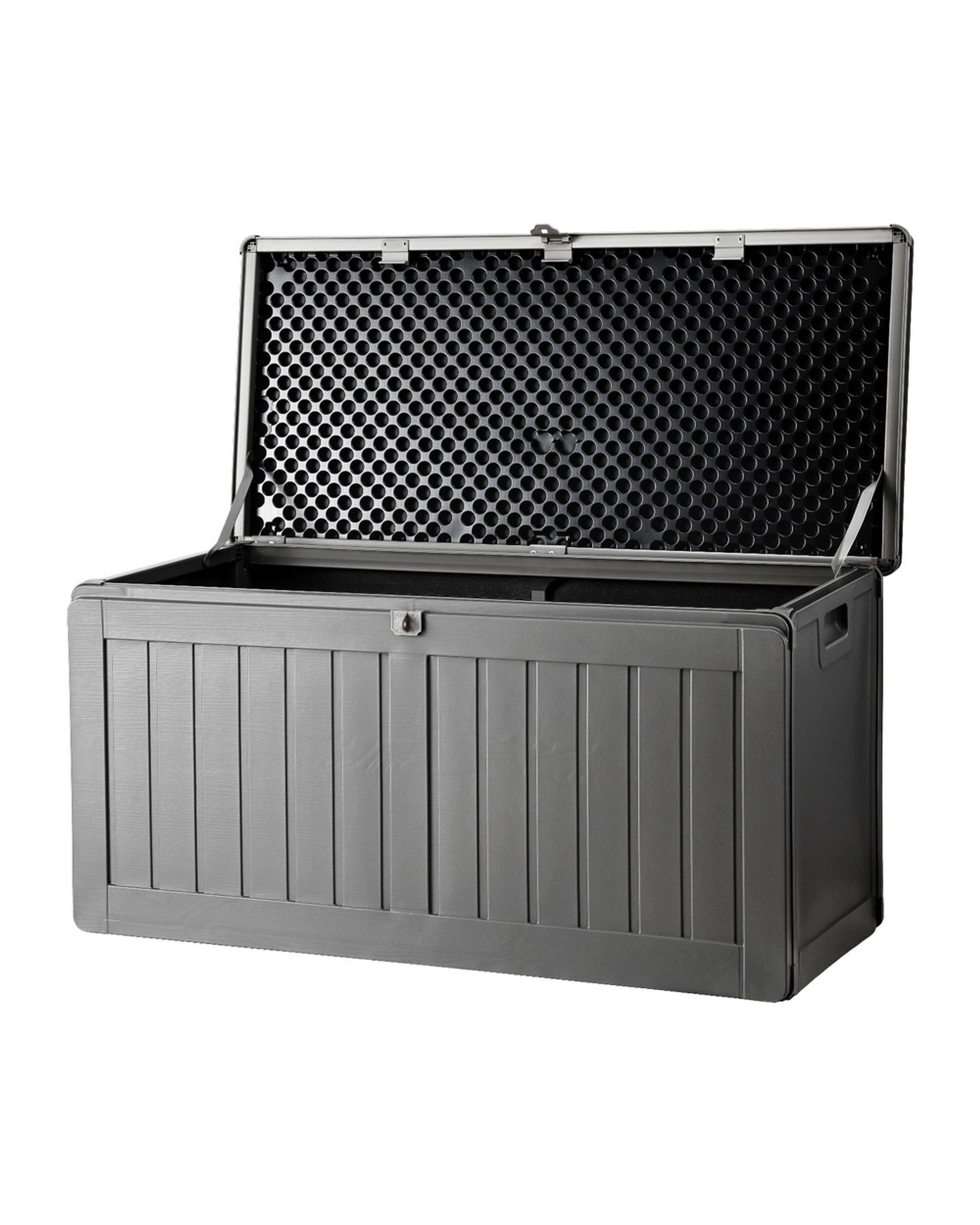 1 Gardeon Outdoor Storage Box 190L Container Lockable Garden Bench Tool Shed - Black, 1 of 7