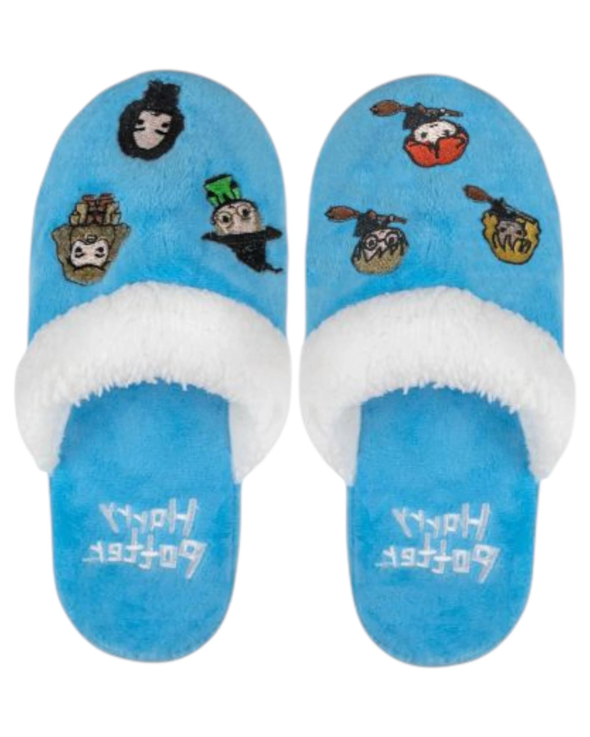 1 Harry Potter 2 Pairs Kids Boys Girls & Friends Hogwarts Kawaii Slippers LIGHT BLUE, 1 of 3