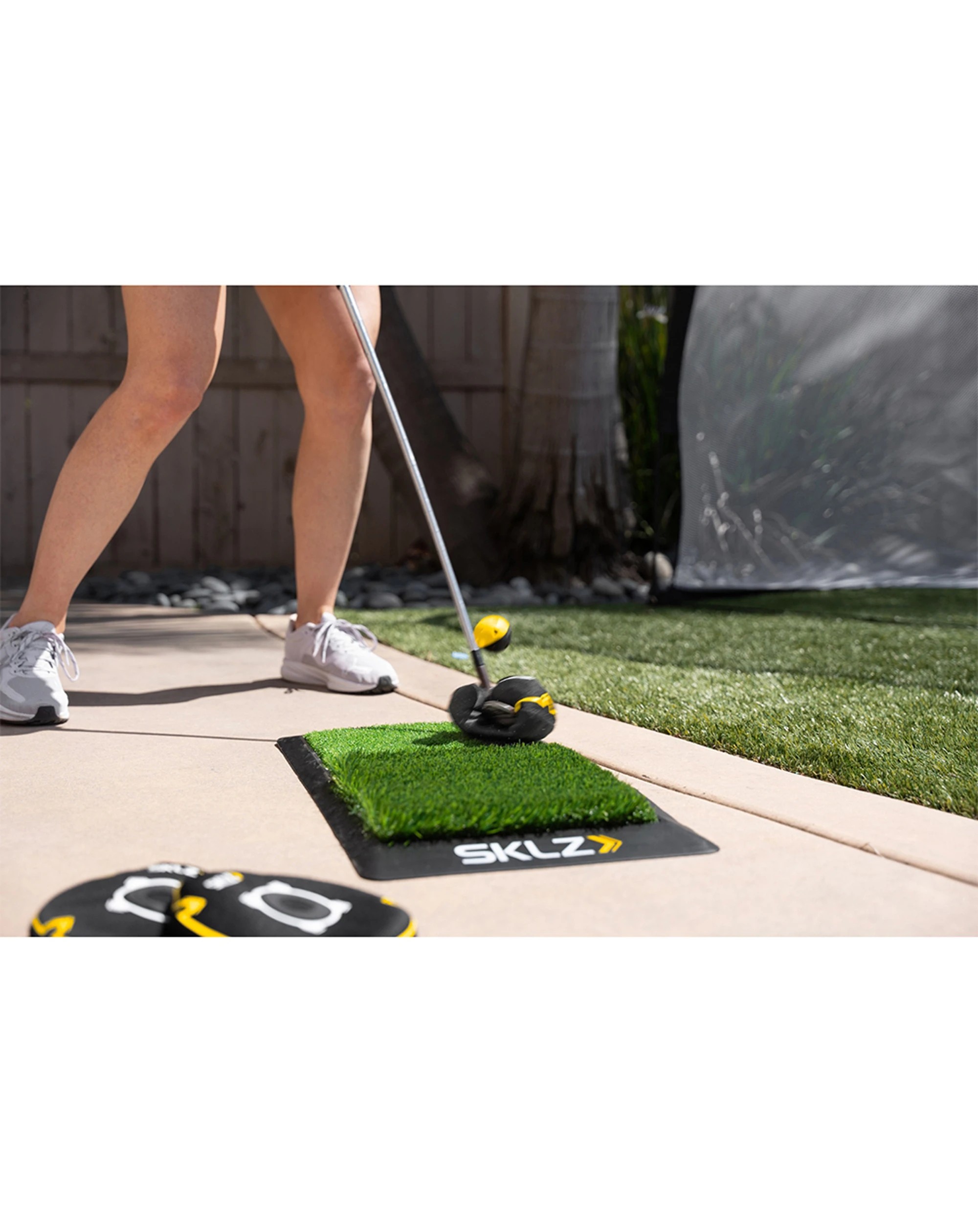 2 Sklz 3pc Rubber Bunker Caddie Golf Swing Shot Trainer Realistic Sand Feel - Black, 2 of 8