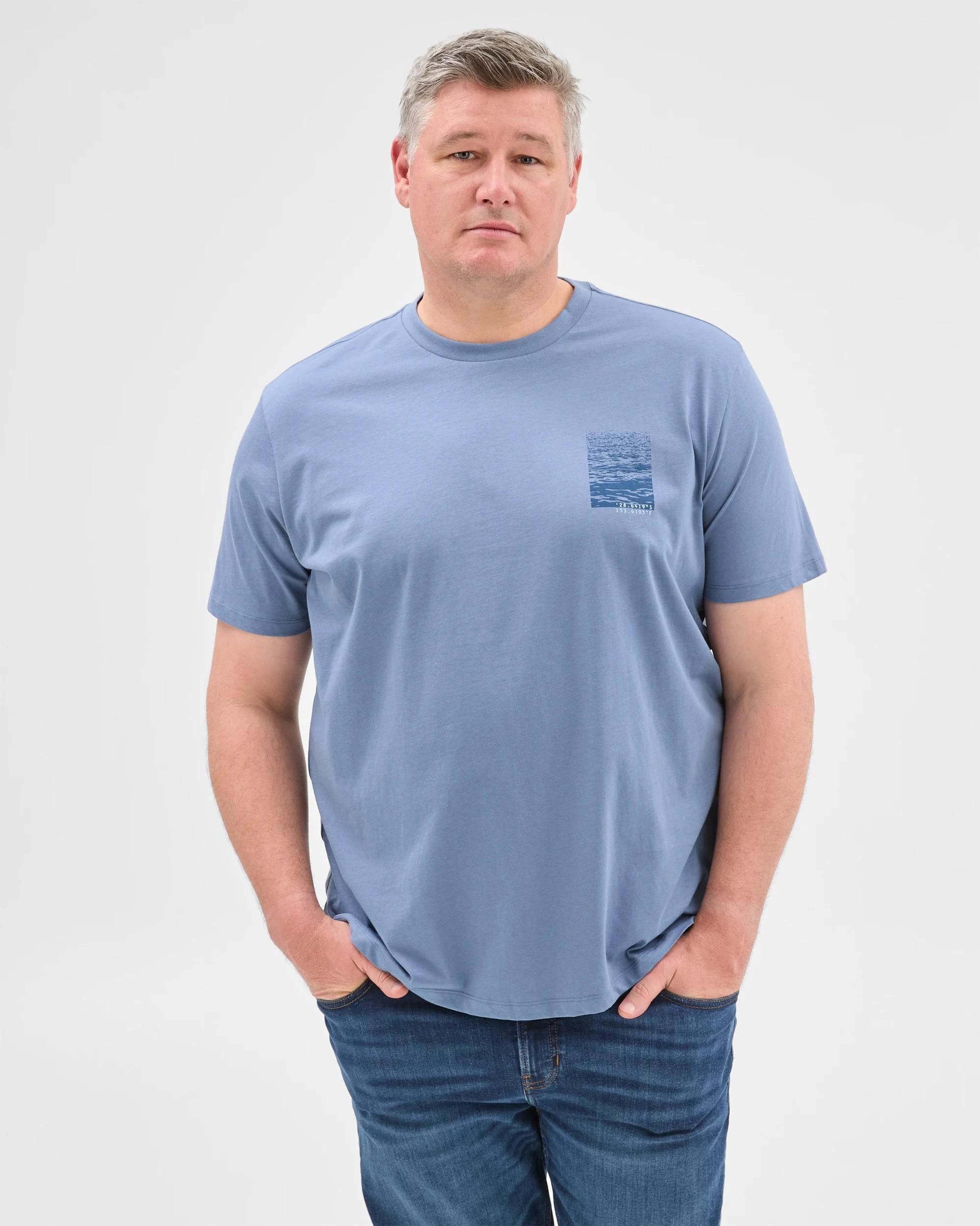 1 Target Plus Size Australian Cotton Print T-Shirt BLUE WAVE, 1 of 6