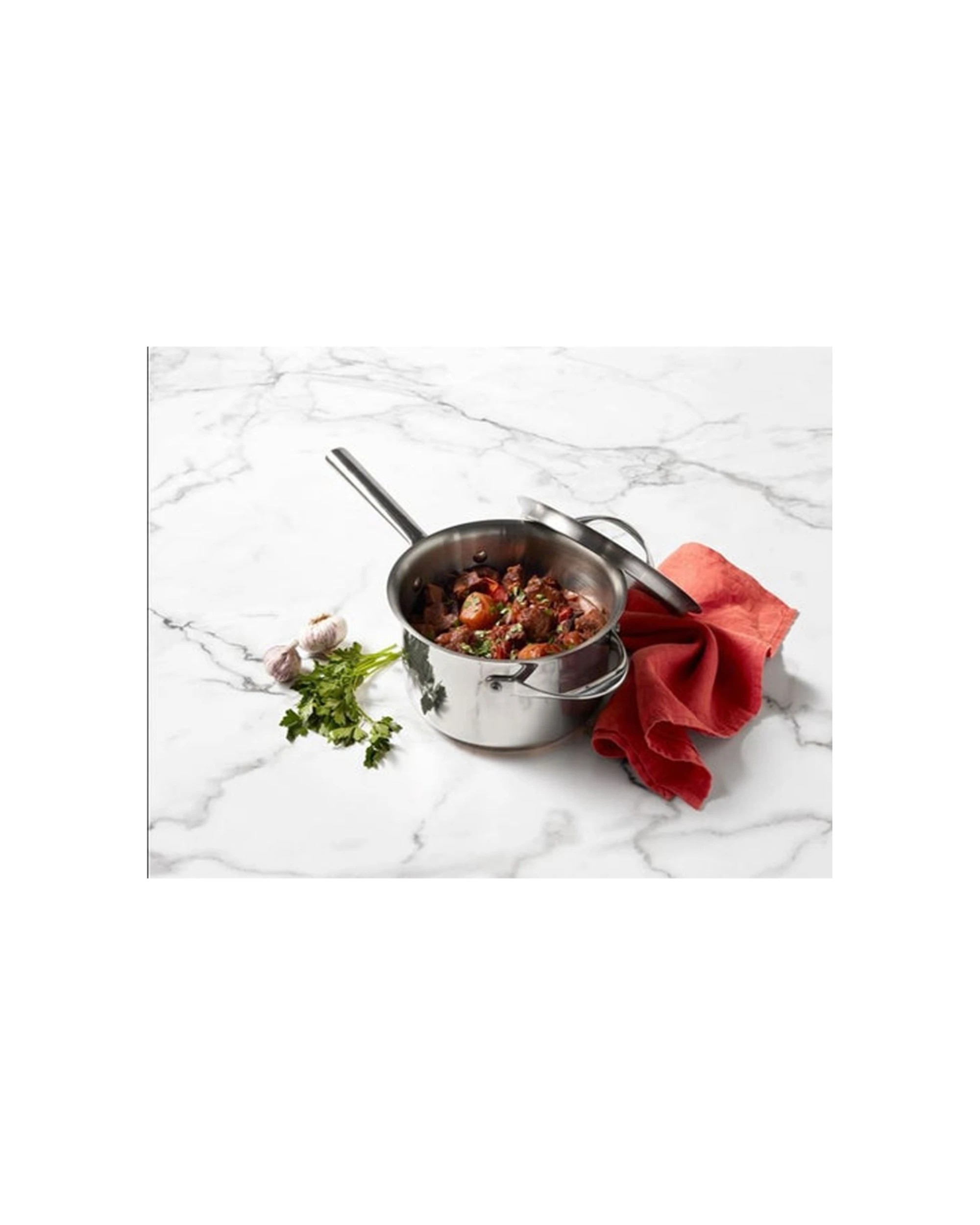 2 Essteele Per Vita 20cm Stainless Steel Covered Saucepan 3.4 litres - Silver, 2 of 3