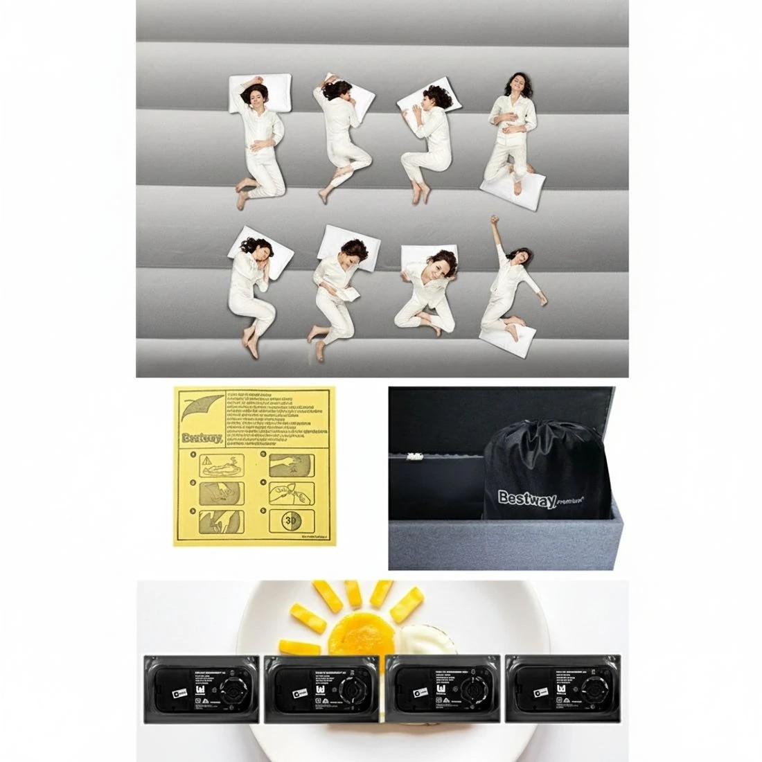 7 Bestway Air Mattress Queen Inflatable Bed 46cm Airbed - Queen Bed - Blue, 7 of 7