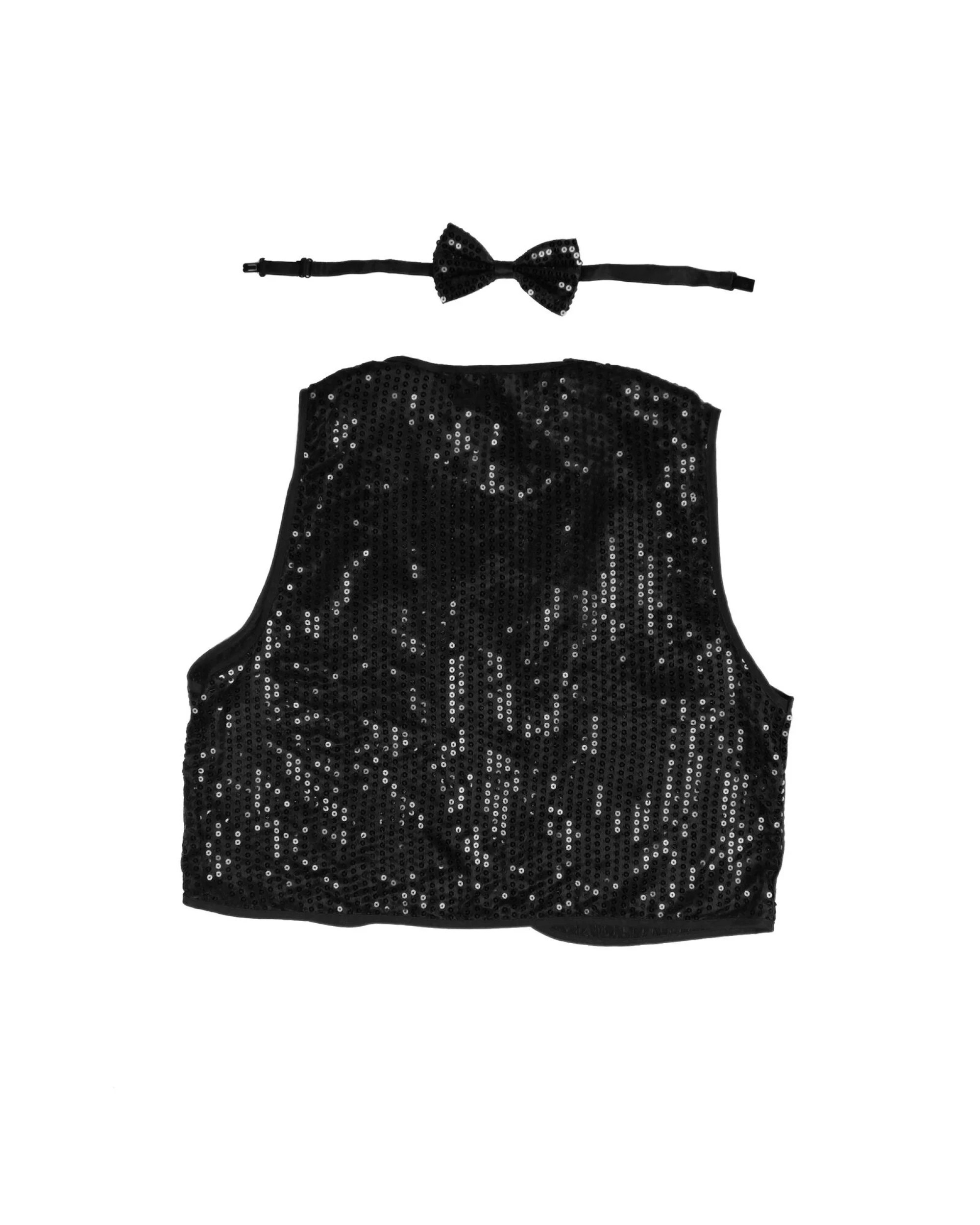 2 BR Costumes Kids Sequin Vest and Bow Tie Set for 80s Party Dress Up, 2 of 2