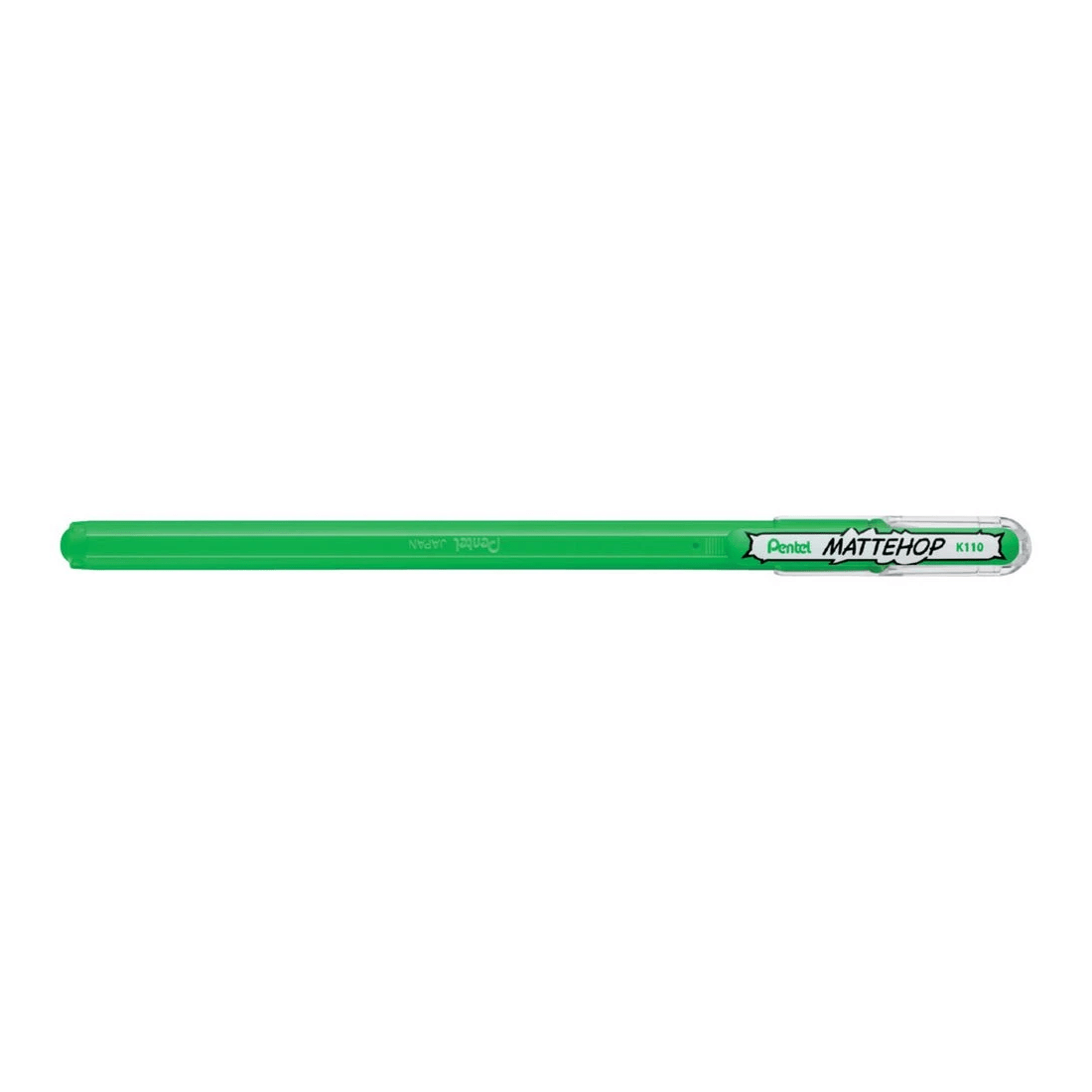 1 Pentel Mattehop Gel Pen 1.0mm Green, 1 of 2