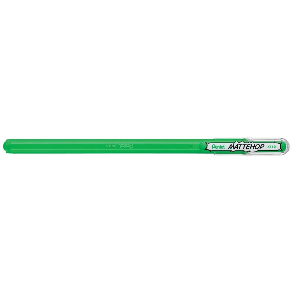 1 Pentel Mattehop Gel Pen 1.0mm Green, 1 of 2