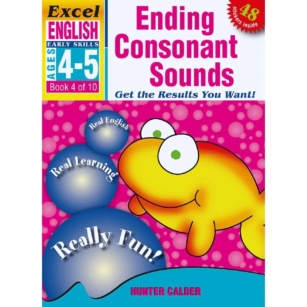 1 Excel Early Skills English Book 4 Consonants, 1 of 4