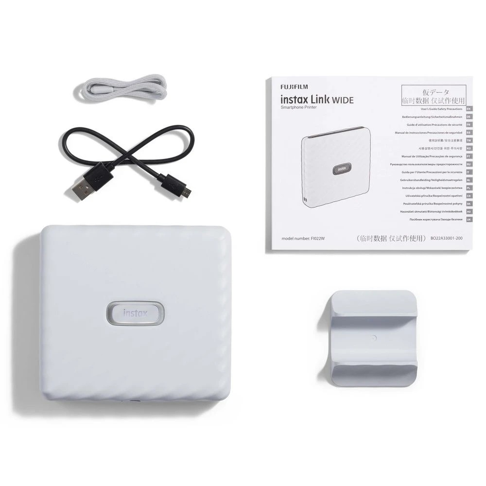 3 FujiFilm INSTAX Link WIDE Instant Printer Ash White, 3 of 5