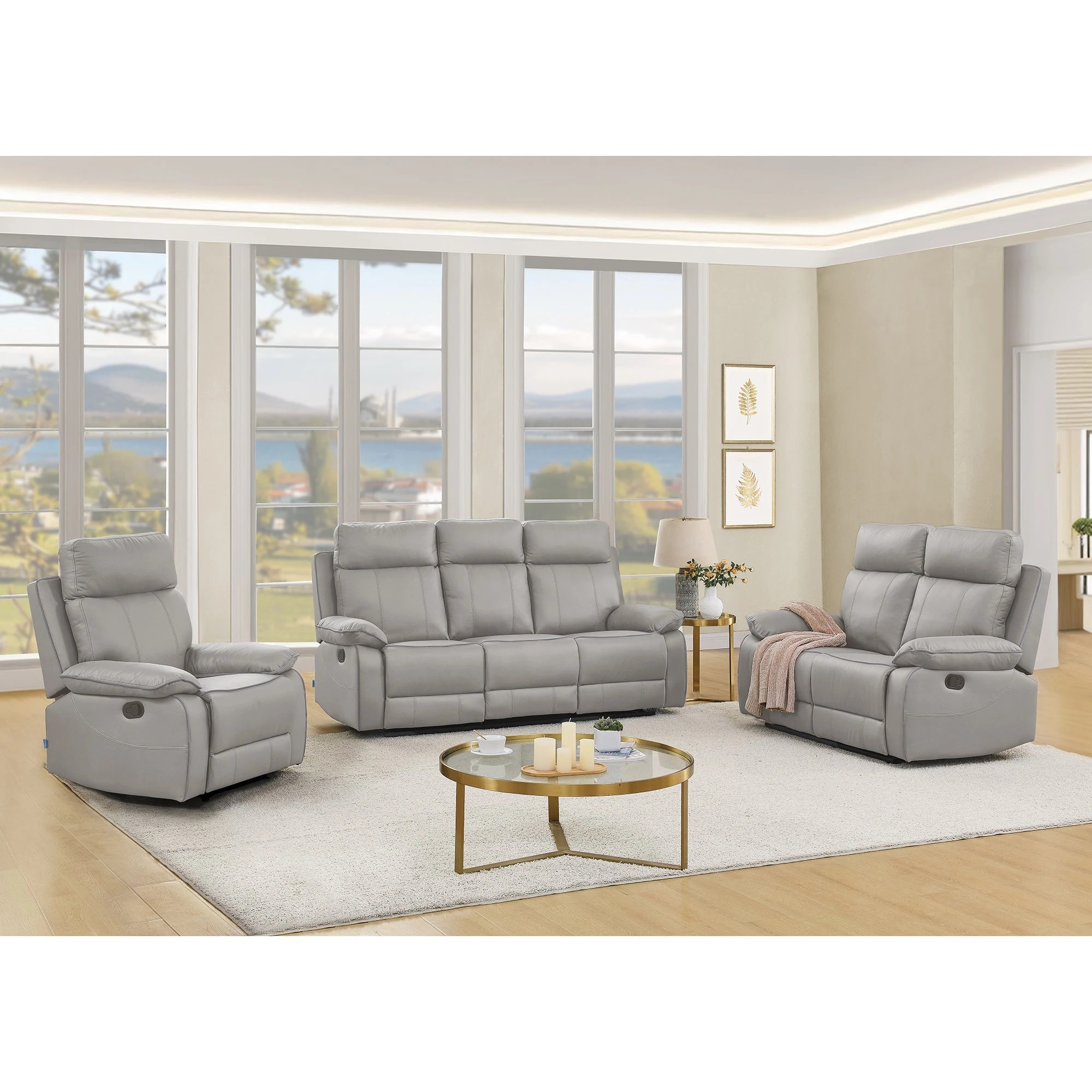 2 Foret 6-seater Sofa Lounge Convertible Couch Furniture Ottoman Recliner Chaise, 2 of 7