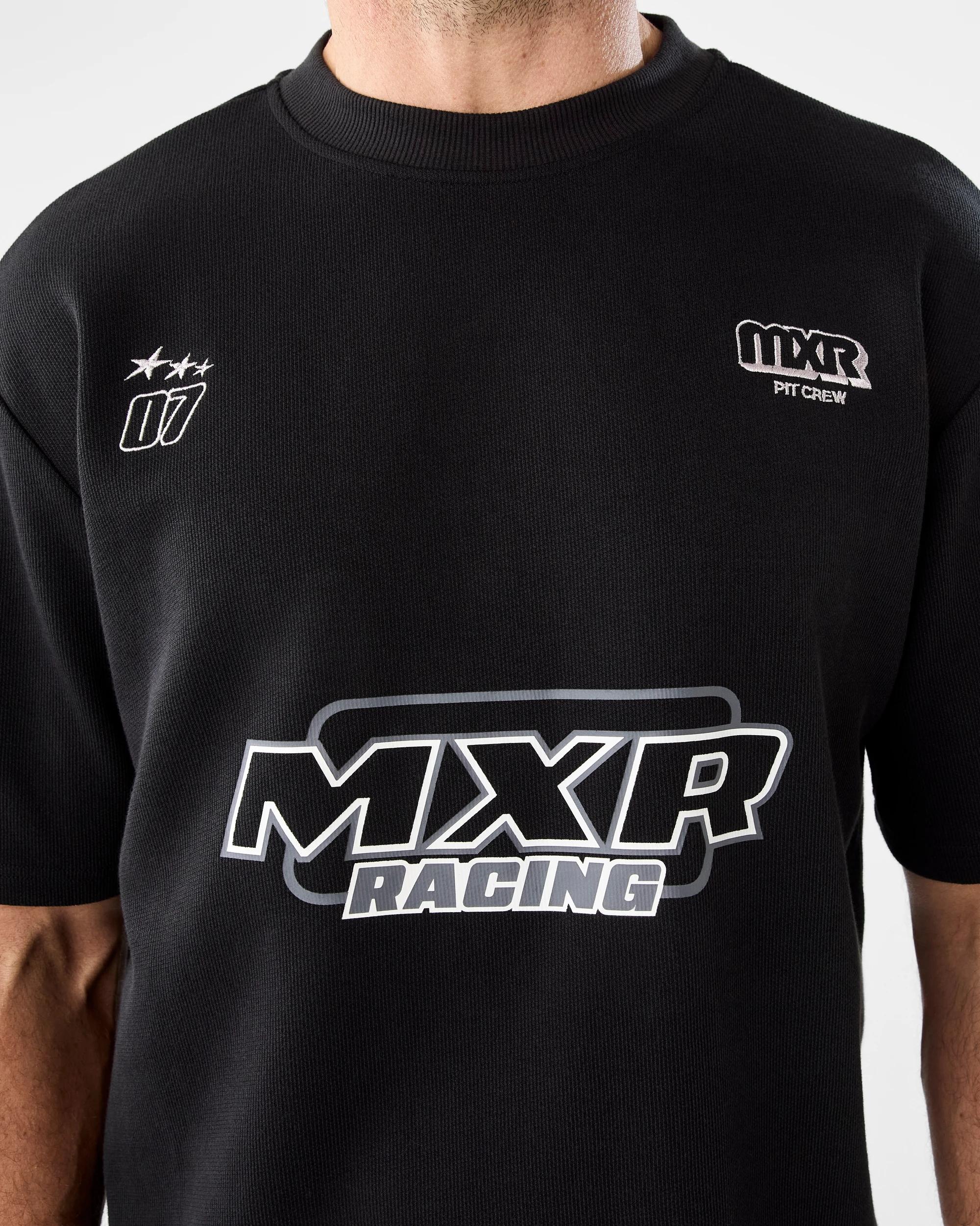5 Textured Print T-shirt Blk Racing, 5 of 5