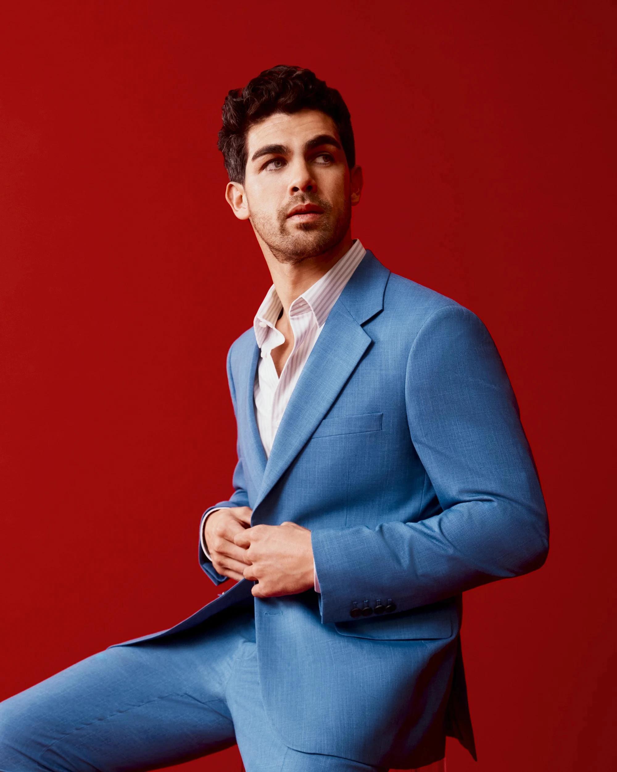 1 Tailored Fit Suit Jacket - Preview BLUE, 1 of 8