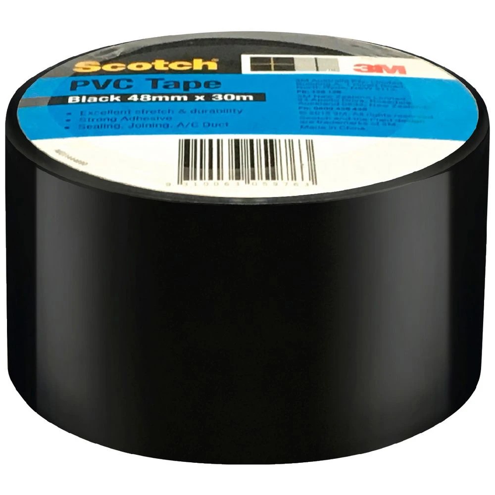 2 Scotch PVC Duct Tape 48mm x 30m Black, 2 of 2