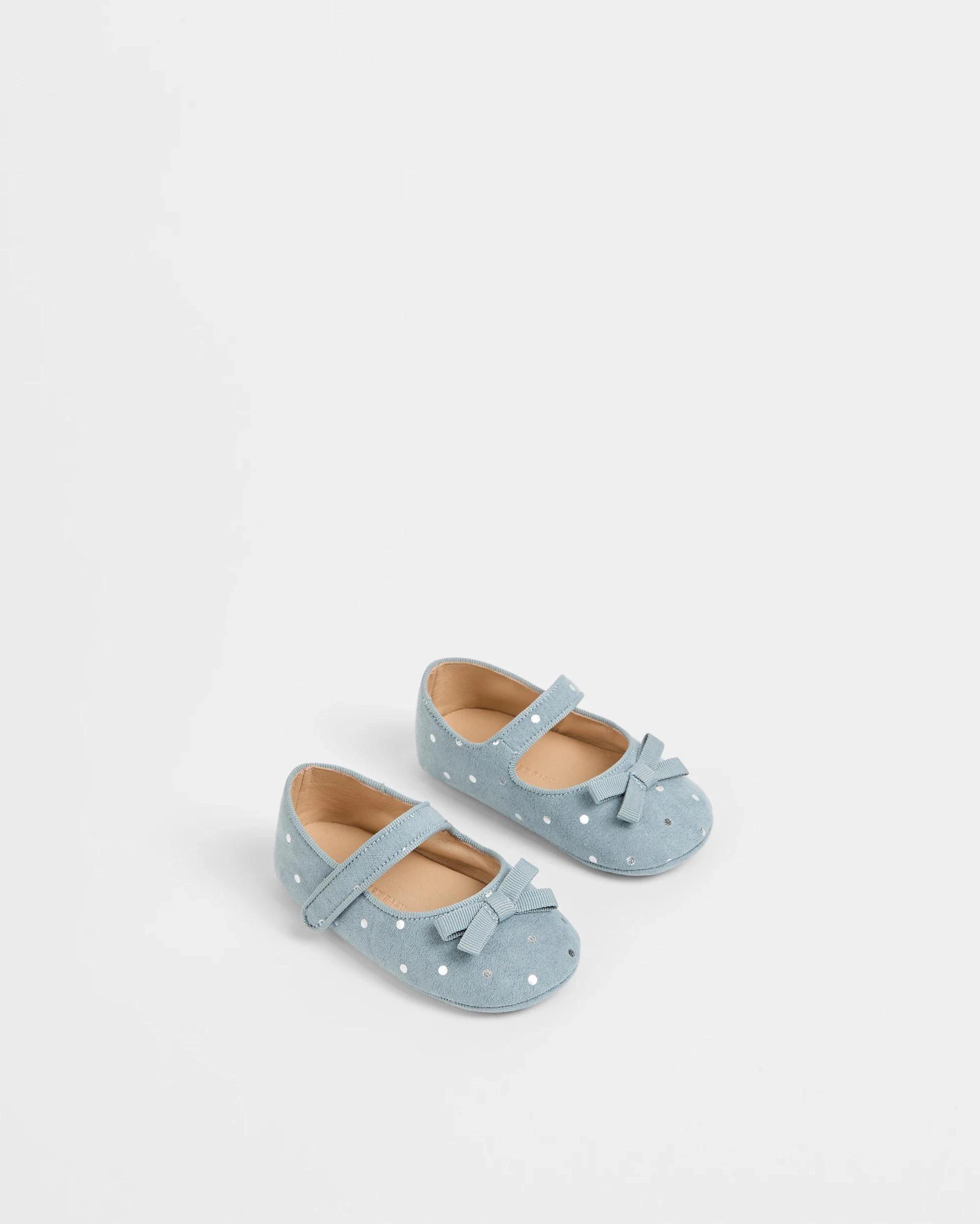 2 Target Baby Pre-Walker Metallic Spot Ballet Flat BLUE, 2 of 3