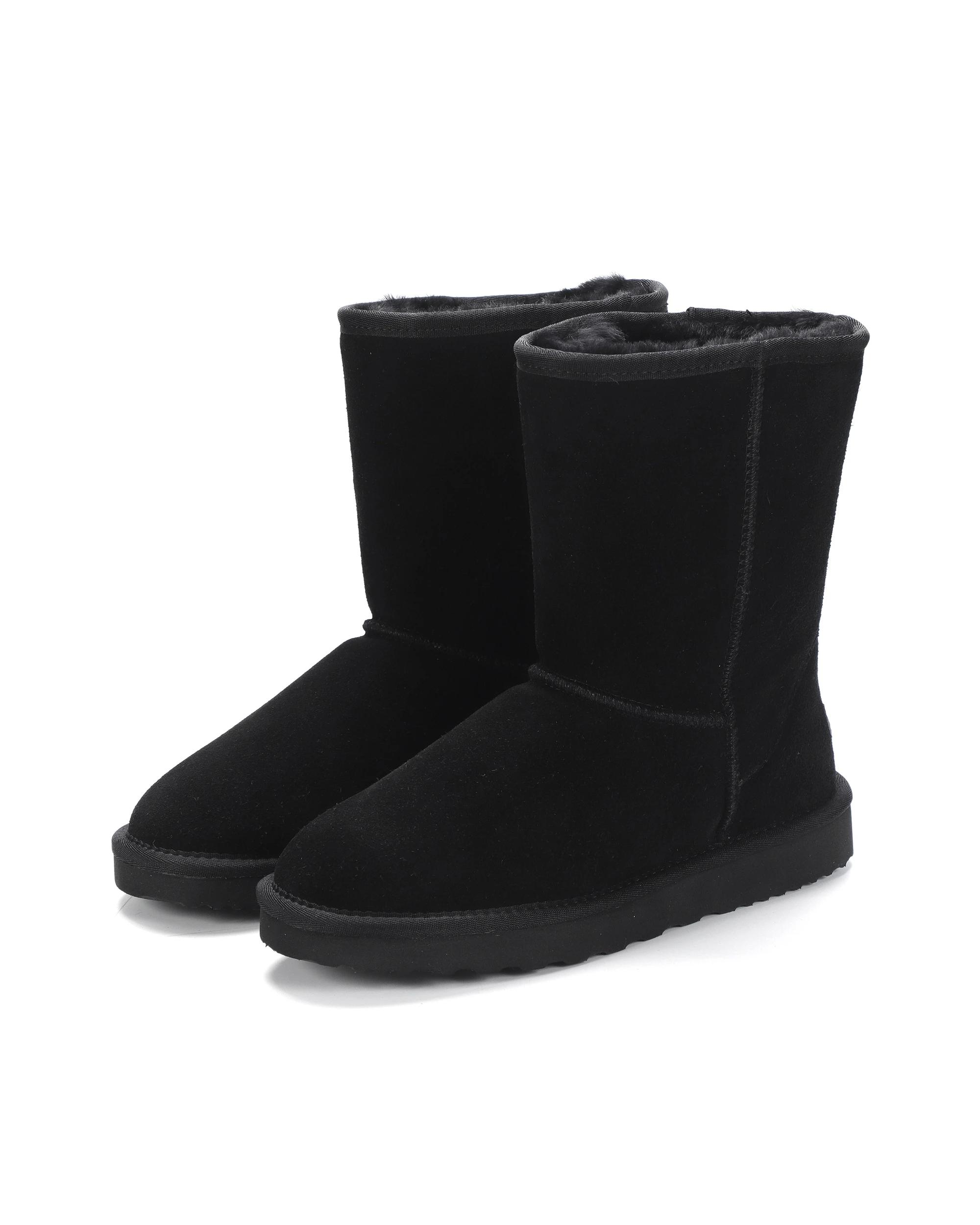 4 AUS WOOLI Premium Signature Mid-Calf Sheepskin UGGs Black, 4 of 7