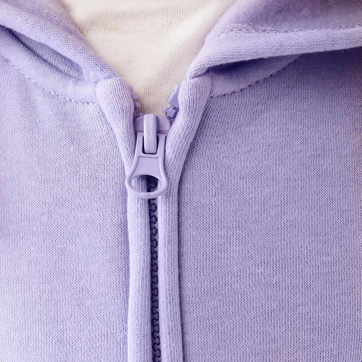 6 Plain Zip Through Hoodie Lilac Flwr, 6 of 10