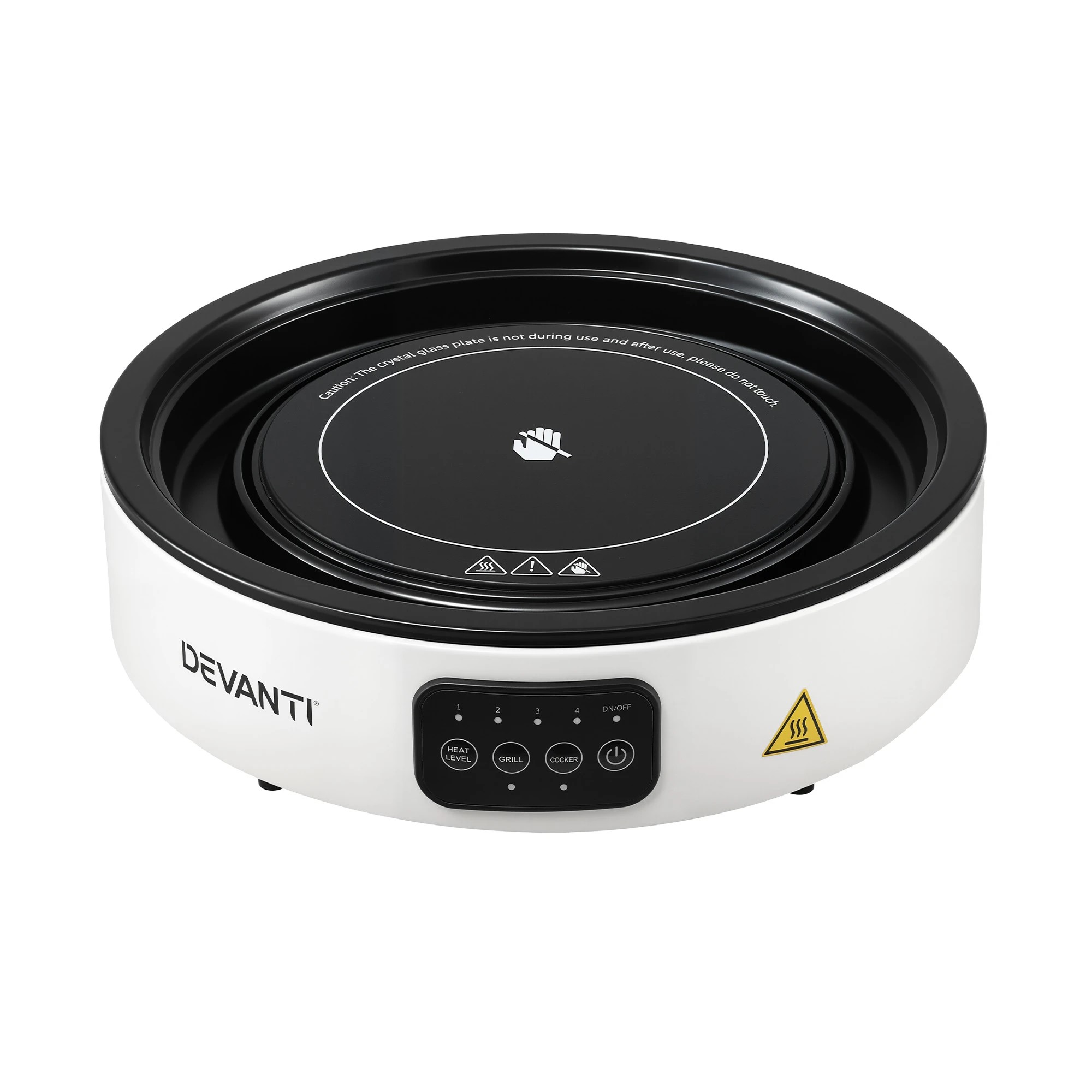 1 Devanti Ceramic Cooktop Electric Grill Cooker - White, 1 of 9