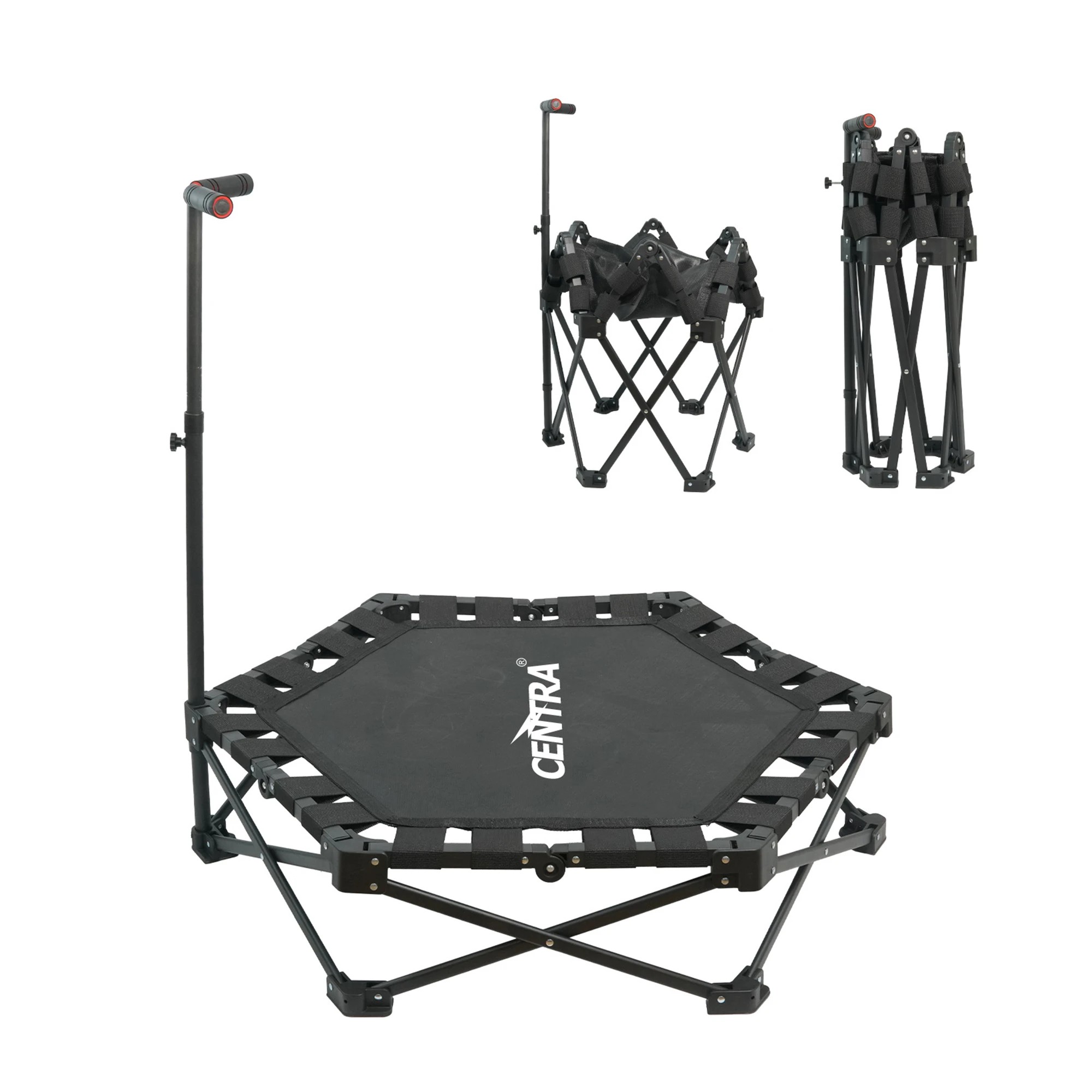 1 Centra 42 inch Trampoline Handrail Rebounder Folding Fitness Exercise Home, 1 of 9