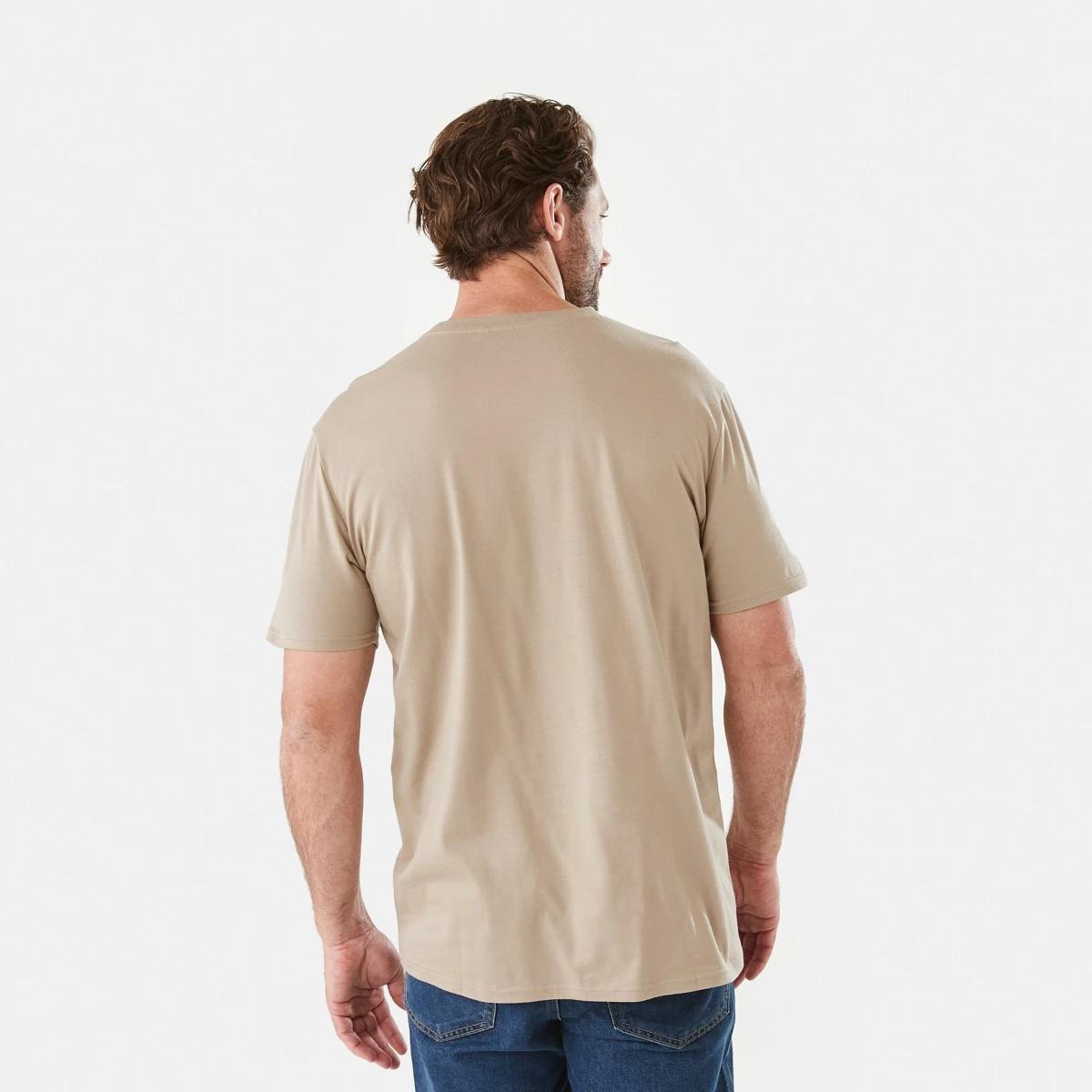 3 Australian Cotton Crew Neck T-shirt WARM SAND, 3 of 5