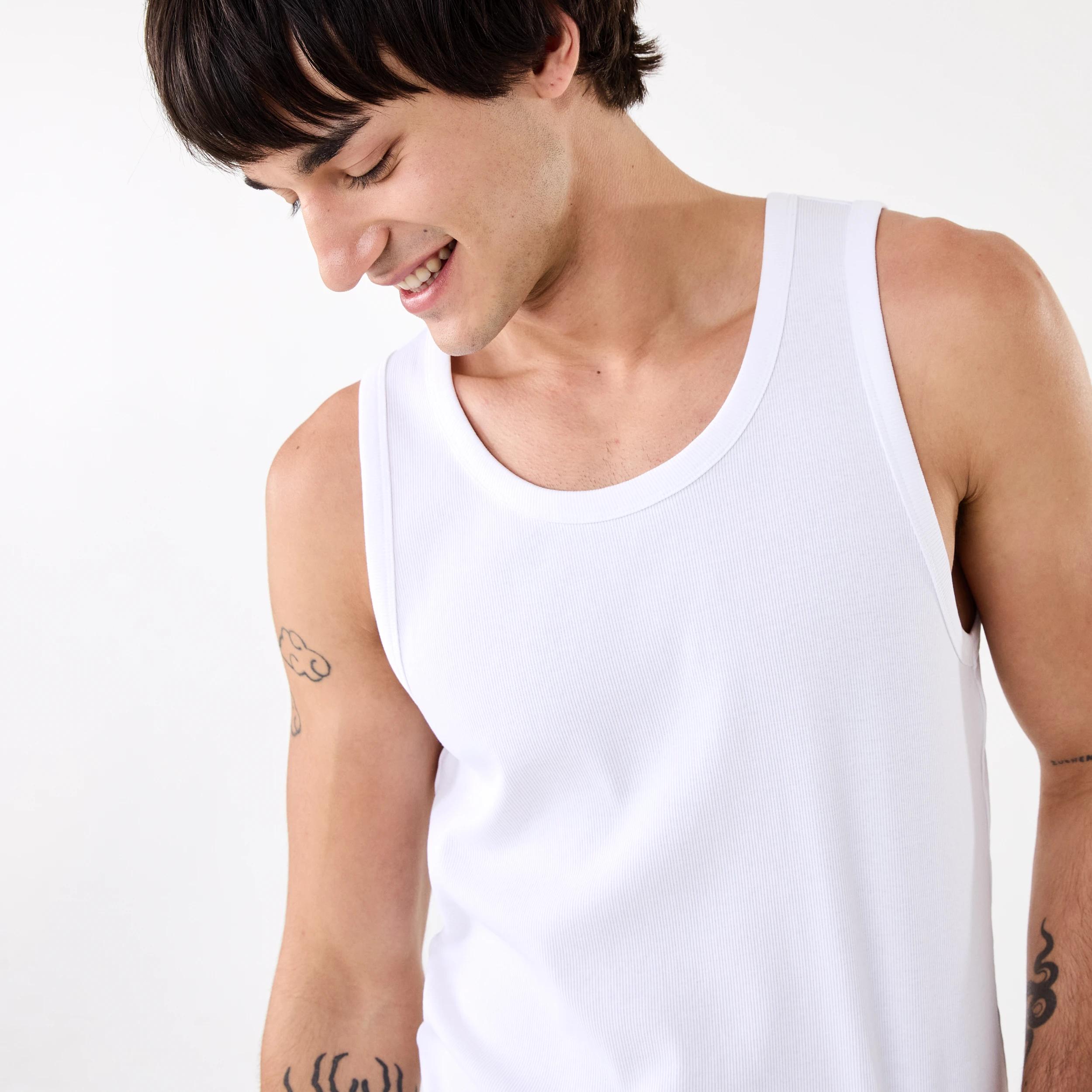5 Rib Tank WHITE, 5 of 6
