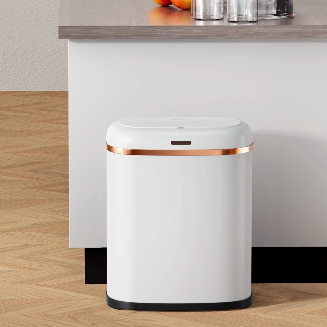 3 Devanti 38L Motion Sensor Bin Rubbish Automatic - White, 3 of 6