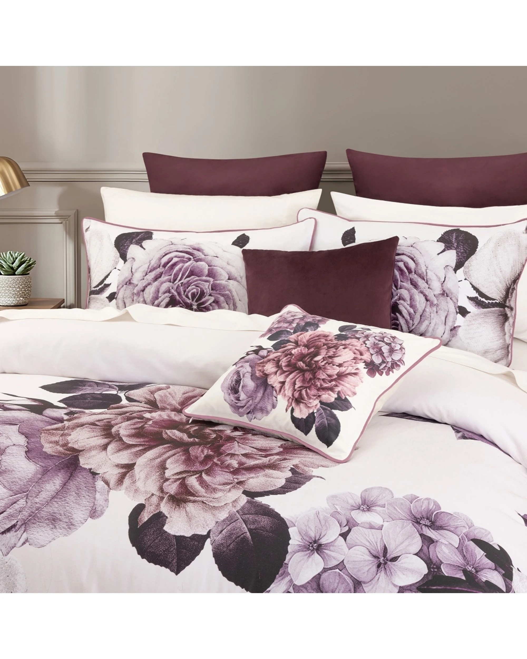 2 Bianca Kiara Cotton Sateen Quilt Cover Set Floral - Double Bed - Pattern, 2 of 4