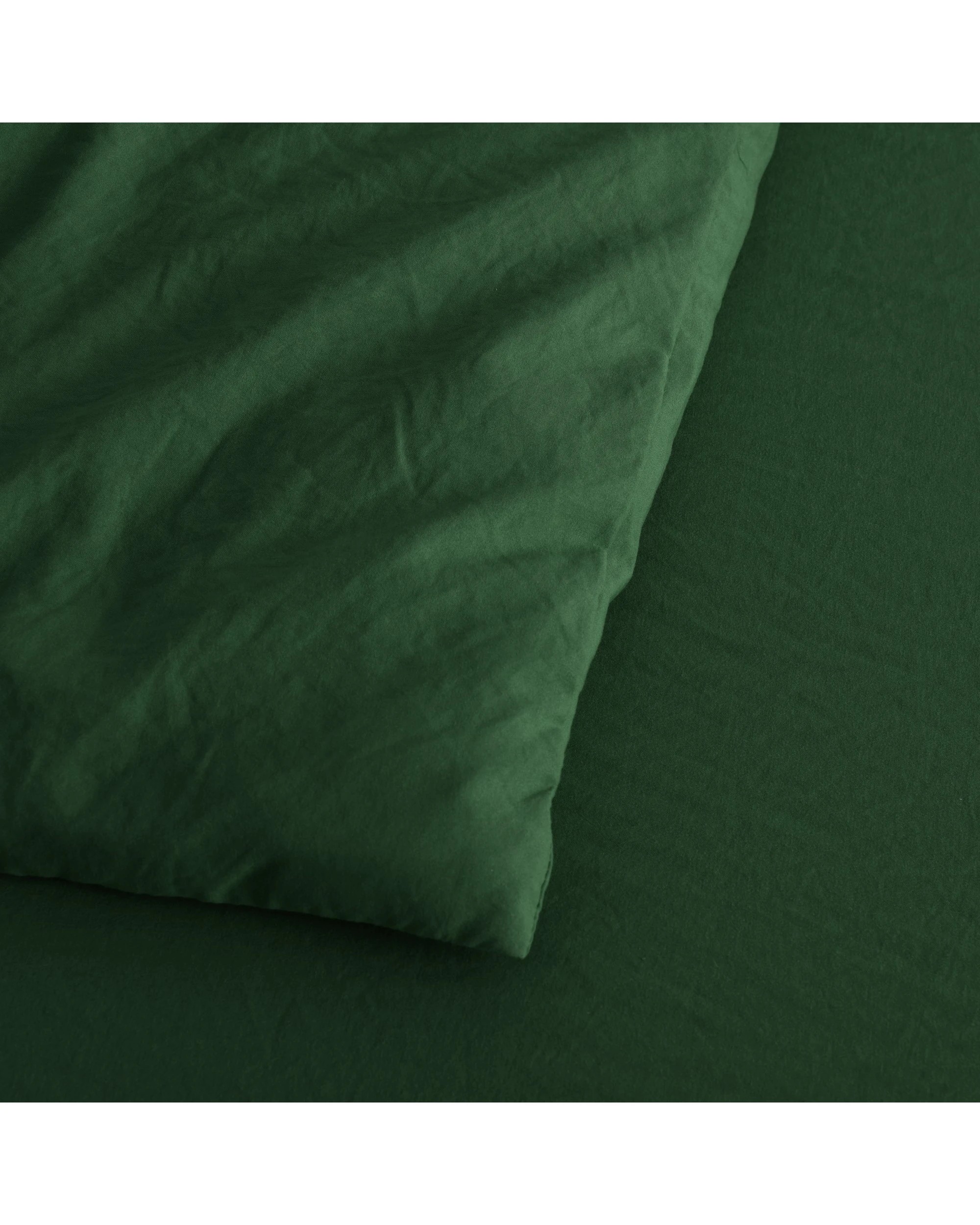 3 Dreamaker Superfine Washed Microfibre Quilt Cover Set - Double Bed - Hunter Green, 3 of 7