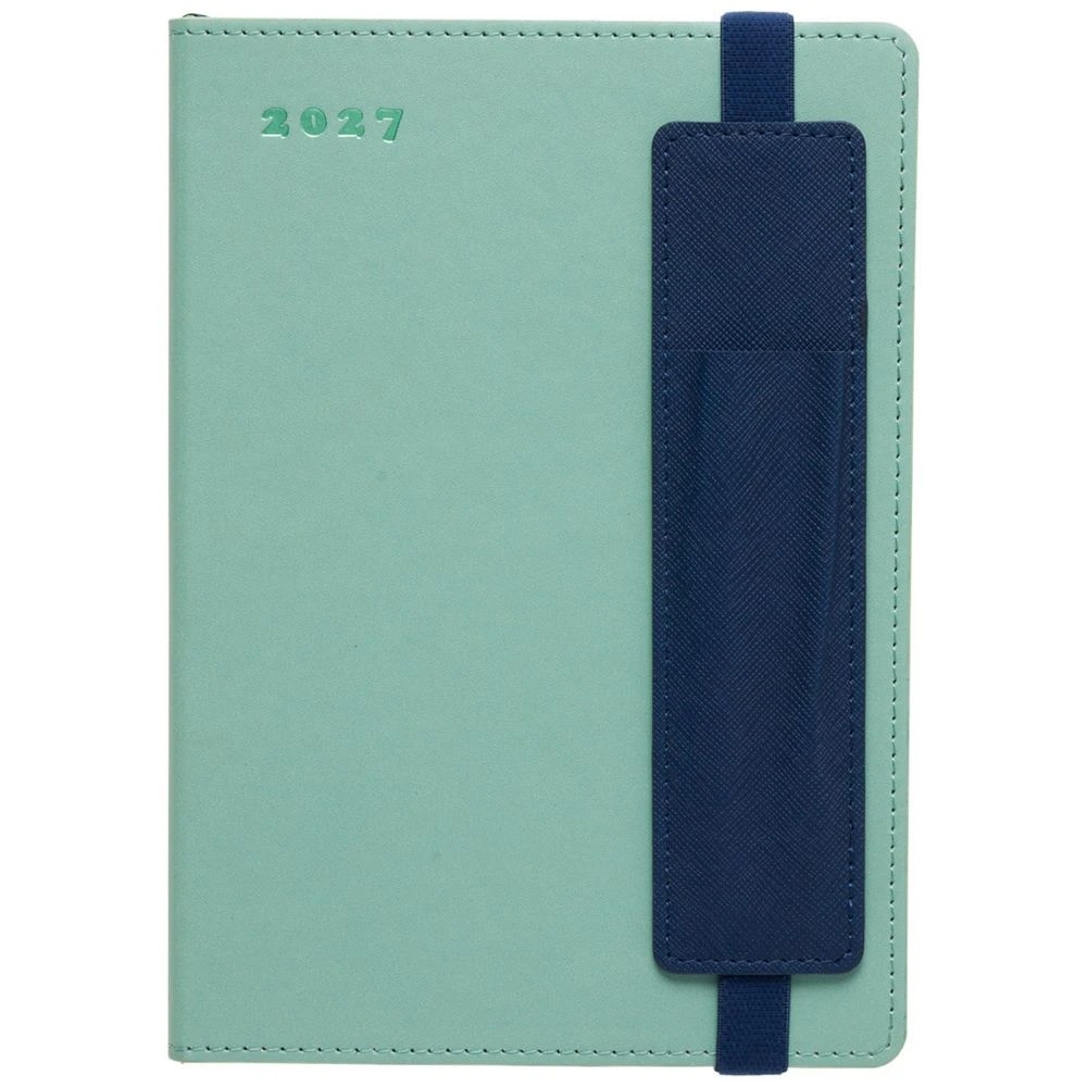 2 Officeworks A5 Week to View 2027 Premium Diary Green/Navy, 2 of 7