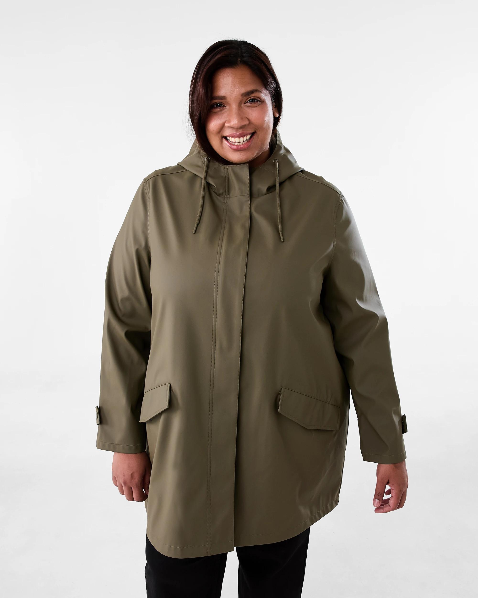 2 Curve Rain Coat Deep Olive, 2 of 9