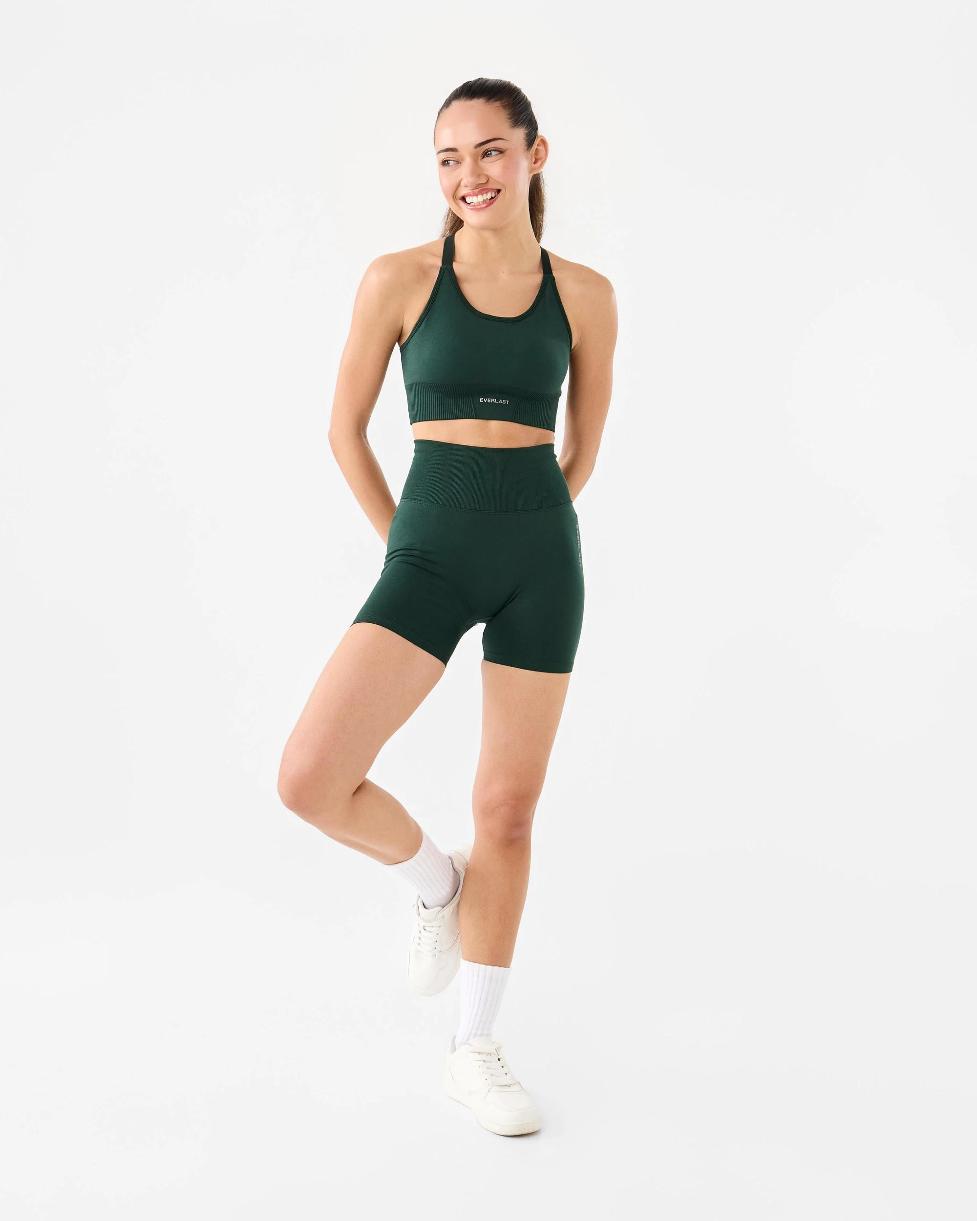 2 Everlast Womens Seamfree Keyhole Sports Bra Pine, 2 of 8