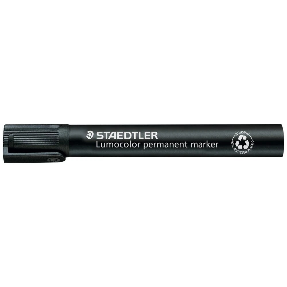 5 Staedtler Lumocolour Permanent Marker Bullet Black 4 Pack, 5 of 8
