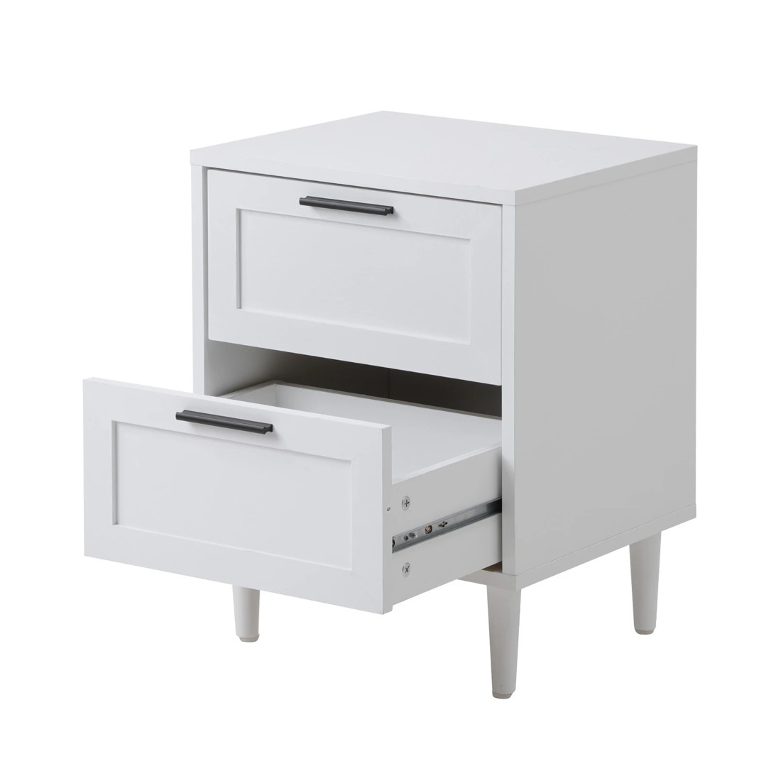 3 Oikiture Bedside Tables Set of 2 Nightstand Side End Table Bedroom Storage - White, 3 of 9