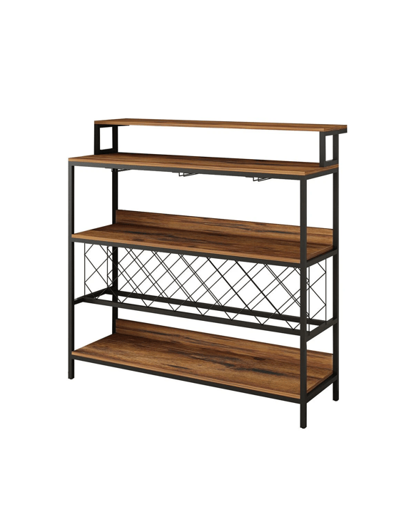 AUSWAY Wine Rack Bar Table Storage Cabinet Glass Bottle Holder Corner Shelves Side Boards Alcohol Cafe Coffee